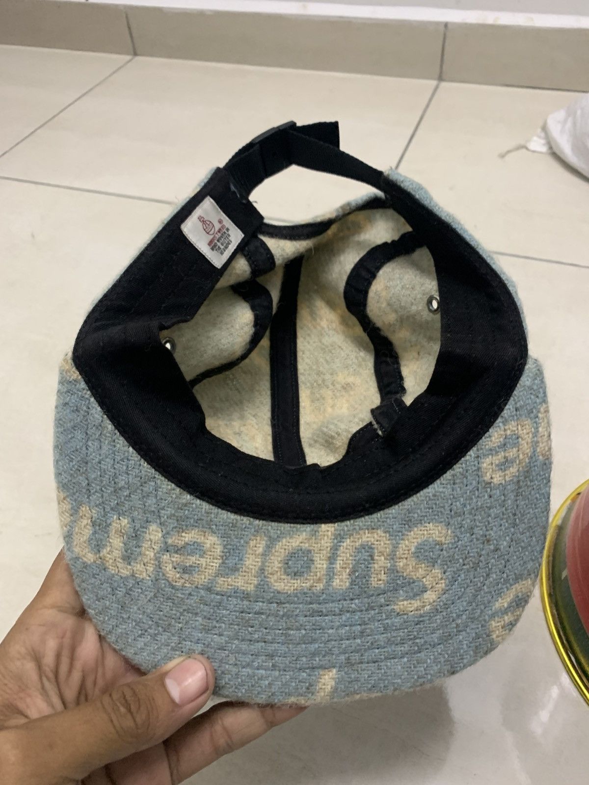 Harris Tweed × Supreme Supreme Harris Tweed Camp Cap in Light Blue Size ONE SIZE - 5 Thumbnail