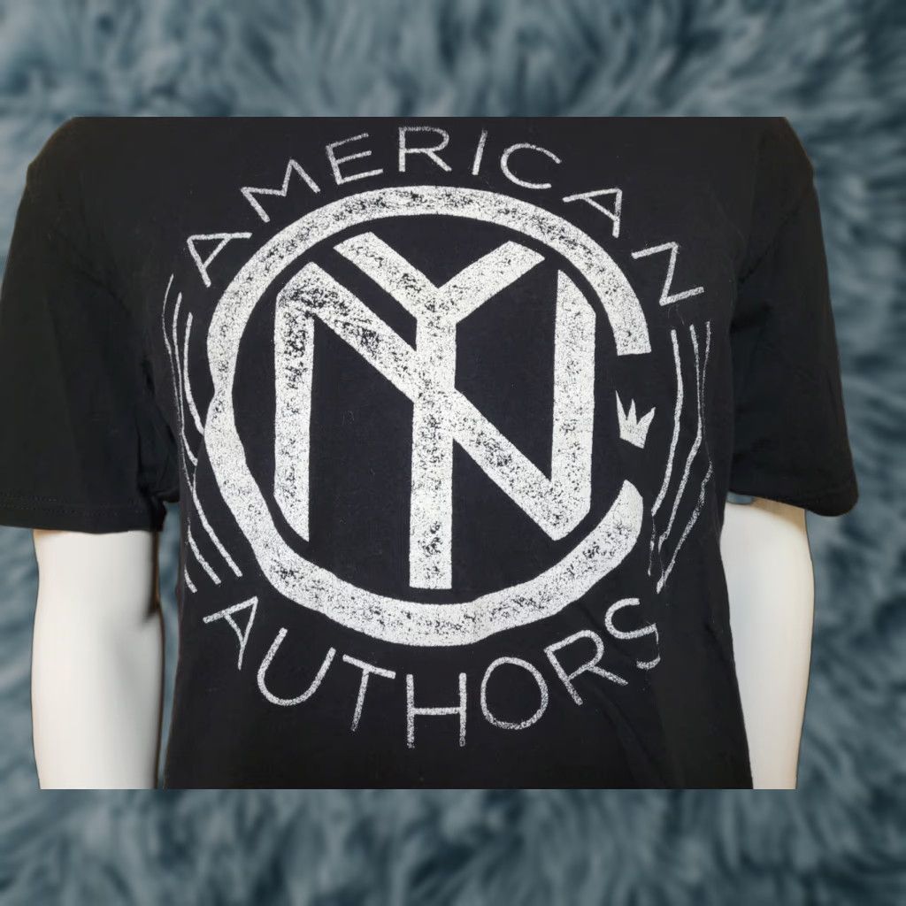 Next Level VINTAGE American Authors T Shirt XL Black Next Level 100% Cotton Graphic Tee Men Slogan IRL 2010s Size US XL / EU 56 / 4 - 1 Thumbnail