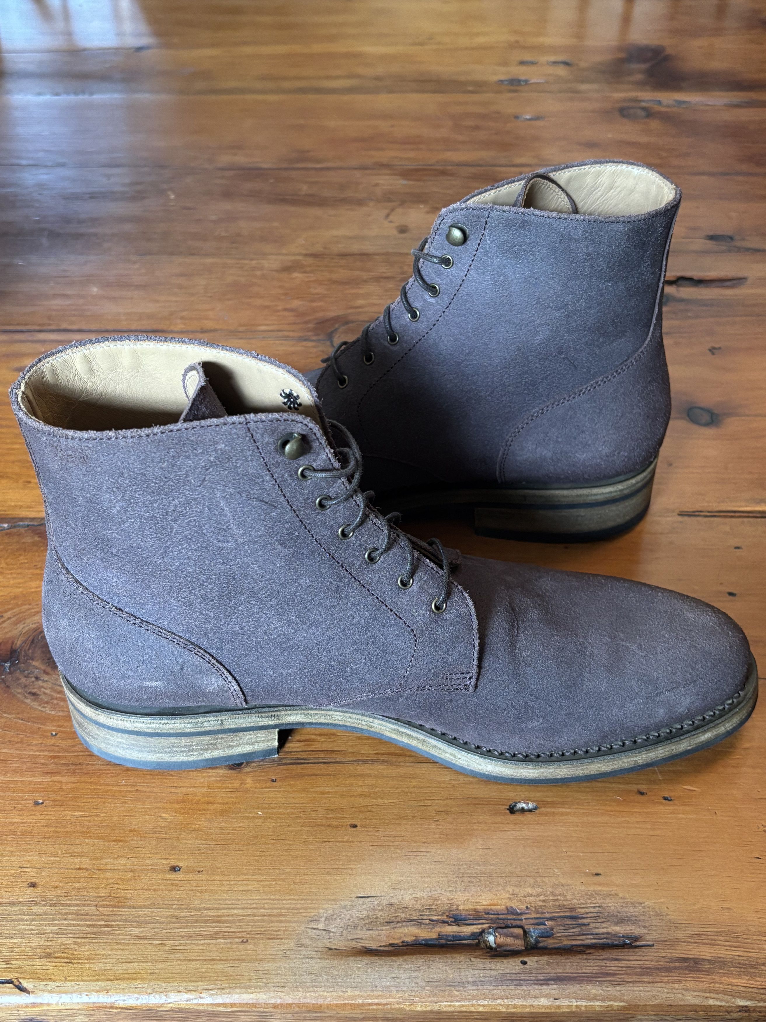 Rider Boot Co. Dundalk 2 Leather Boot - 'Reverso' Veg Tan Reverse Calf Size US 8 / EU 41 - 7 Thumbnail