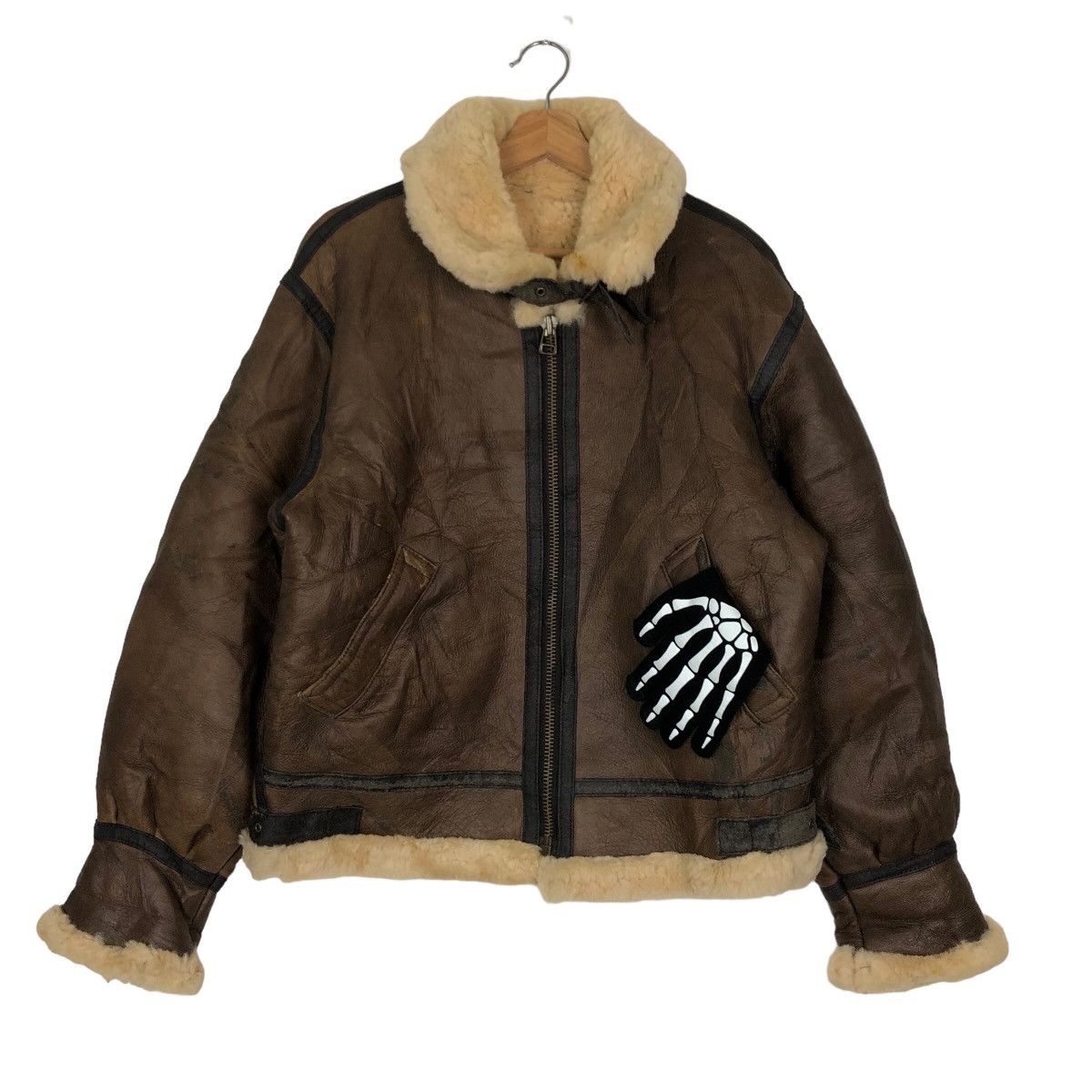 Genuine Leather VINTAGE B3 JACKET SHEEPSKIN GENUINE LEATHER BUZZ RICKSONS Size US L / EU 52-54 / 3 - 1 Thumbnail