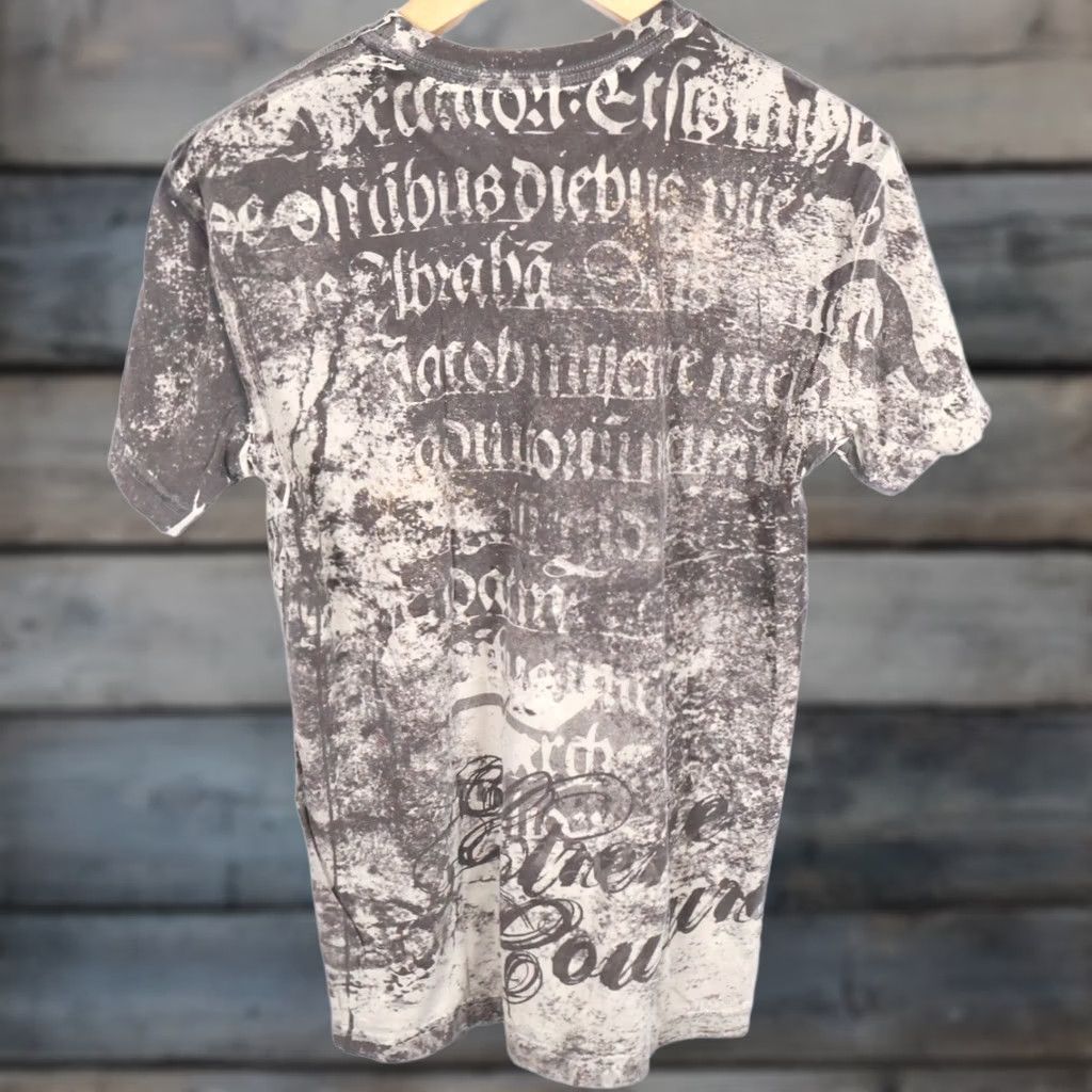 Vintage Xtreme Couture T-Shirt Men Gray Skull Snake AOP Y2K Logo Short Sleeve Crew Neck Vintage 2000s, Regular Fit, 100% Cotton, Made in USA, Size M Size US M / EU 48-50 / 2 - 1 Thumbnail