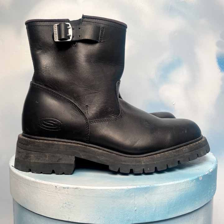 SKECHERS 90s/Y2K Leather Pull-On Boot Size US 12 / EU 45 - 1 Thumbnail