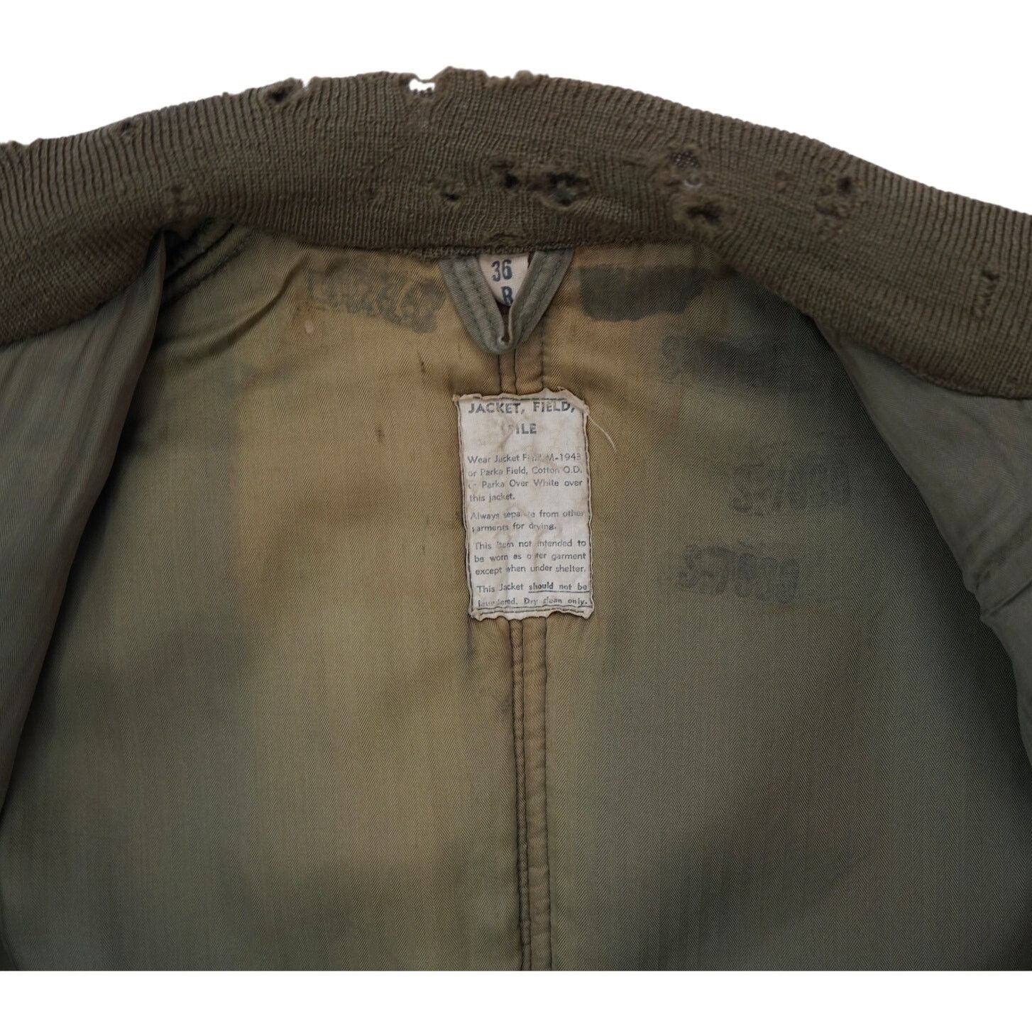 Vintage Vintage 50s Jacket Field Pile O D M-43 Liner Olive Small Size US S / EU 44-46 / 1 - 4 Thumbnail