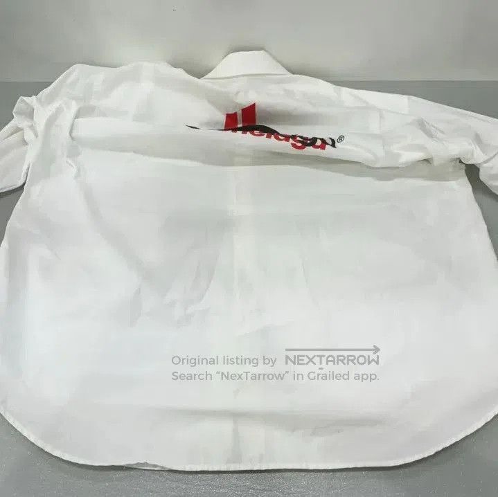 Balenciaga Balenciaga Logo Pattern White Long Sleeve Shirt. Size US M / EU 48-50 / 2 - 9 Thumbnail