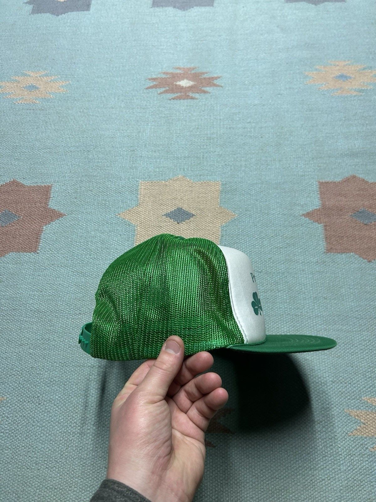 Vintage Vintage trucker hat proud to be Irish clover green white Size ONE SIZE - 9 Thumbnail
