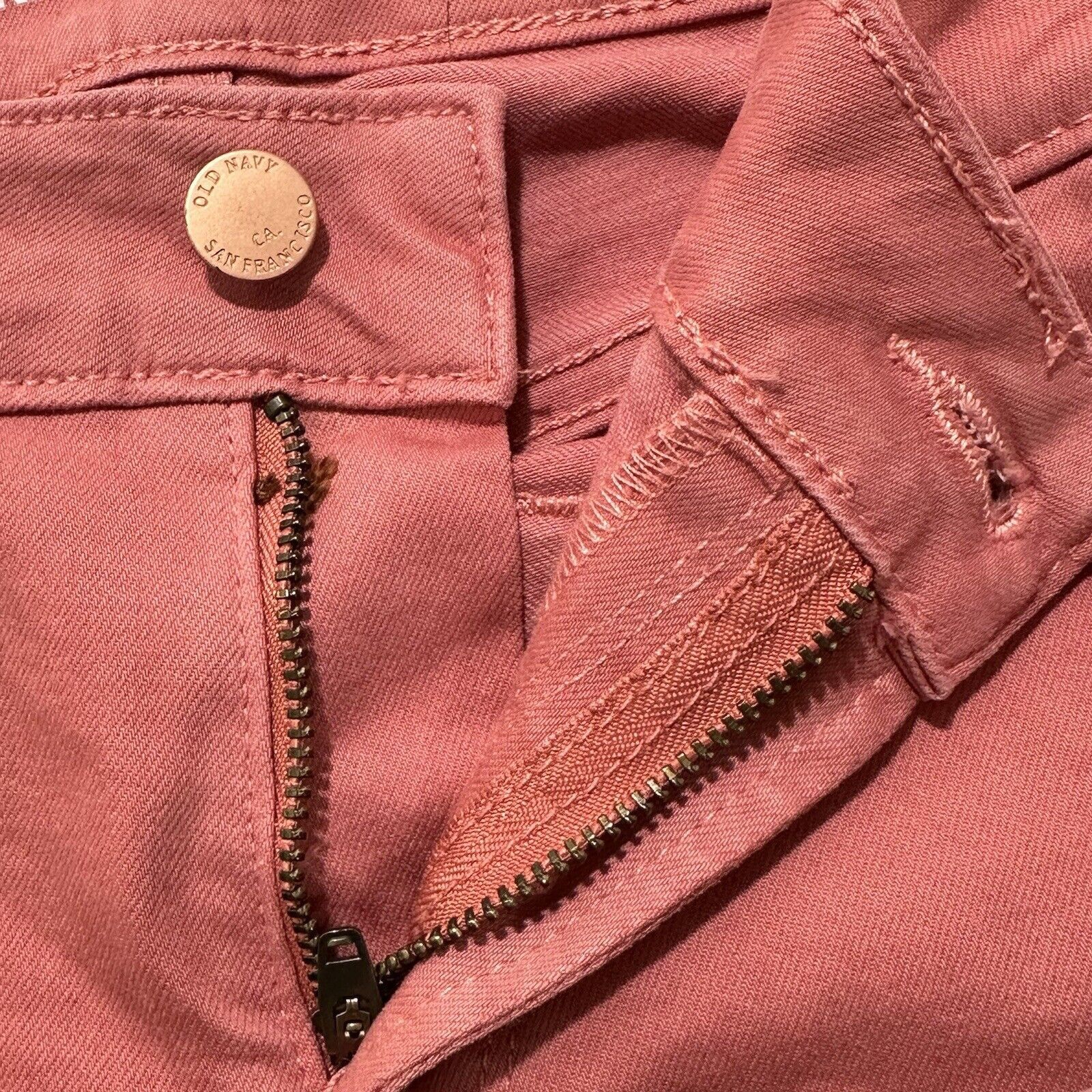 Old Navy Old Navy Rockstar 6 Mid Rise Pink Skinny Jeans 27" Inseam Size 28" / US 6 / IT 42 - 3 Thumbnail