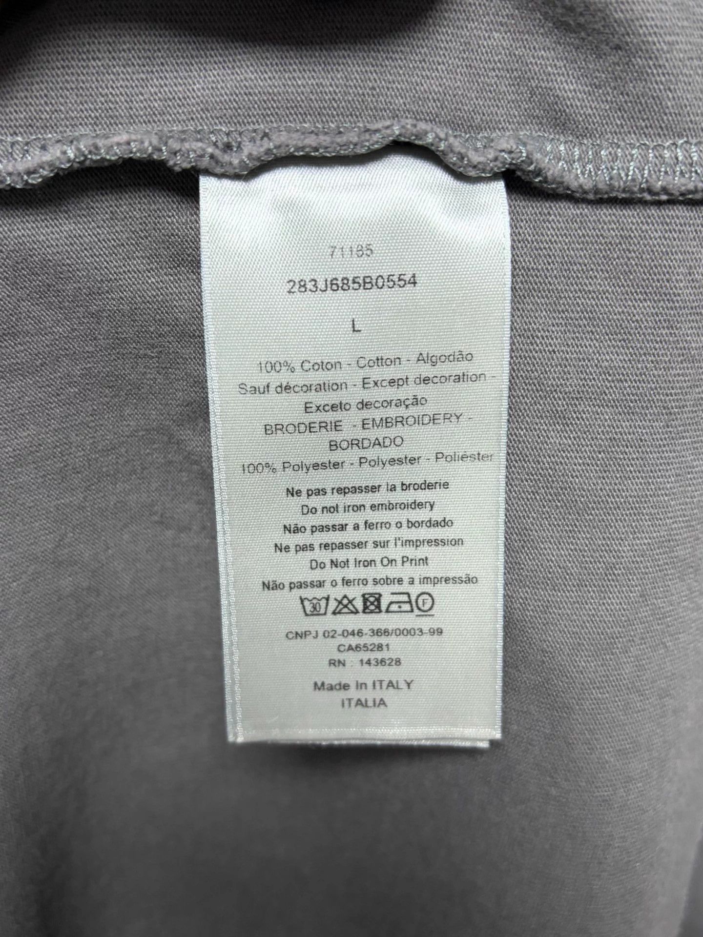 Dior Dior x Travis Scott L Gray Splatter Tee Size US L / EU 52-54 / 3 - 4 Thumbnail