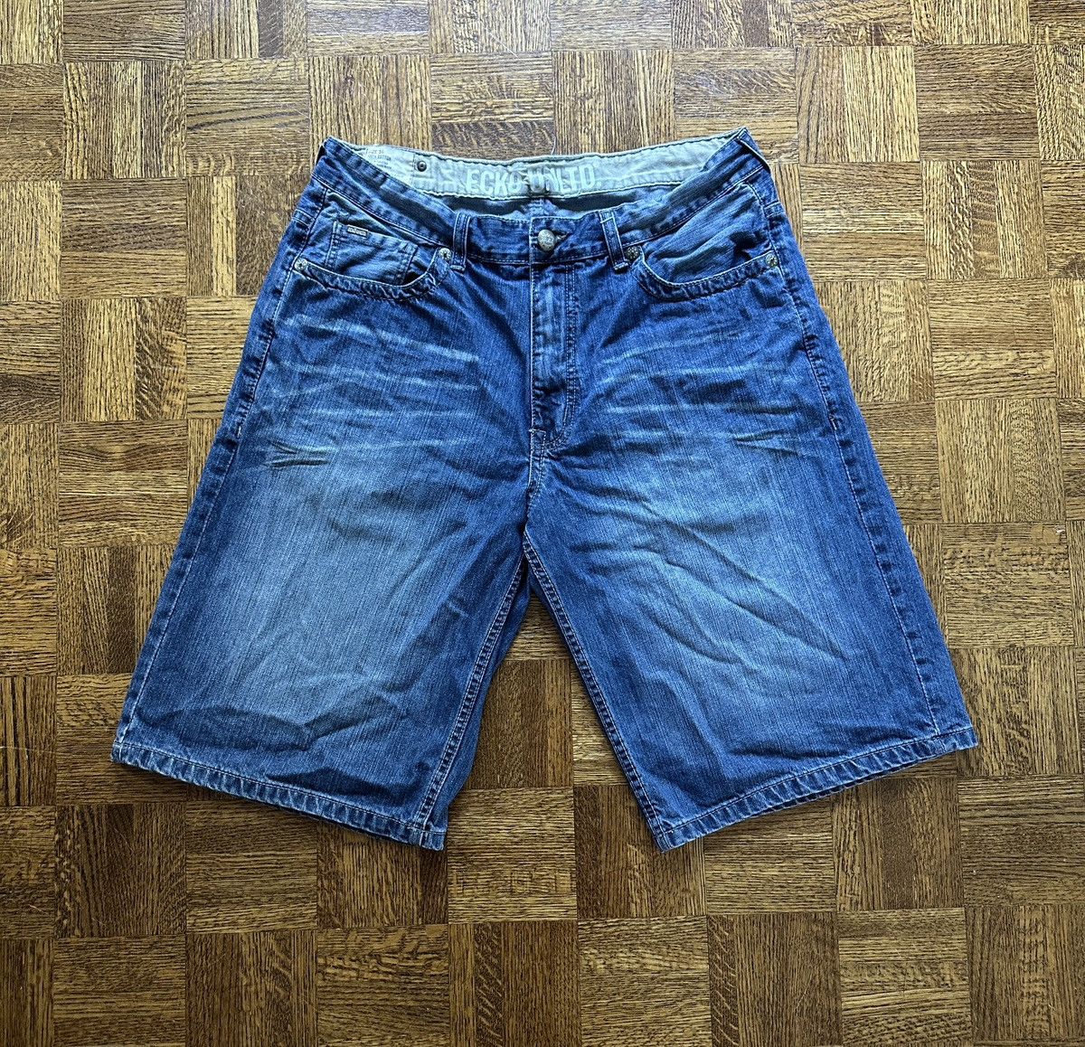Ecko Unltd. Vintage Y2K Ecko Unltd. Baggy Wide Leg Denim Shorts Size US 36 / EU 52 - 2 Thumbnail