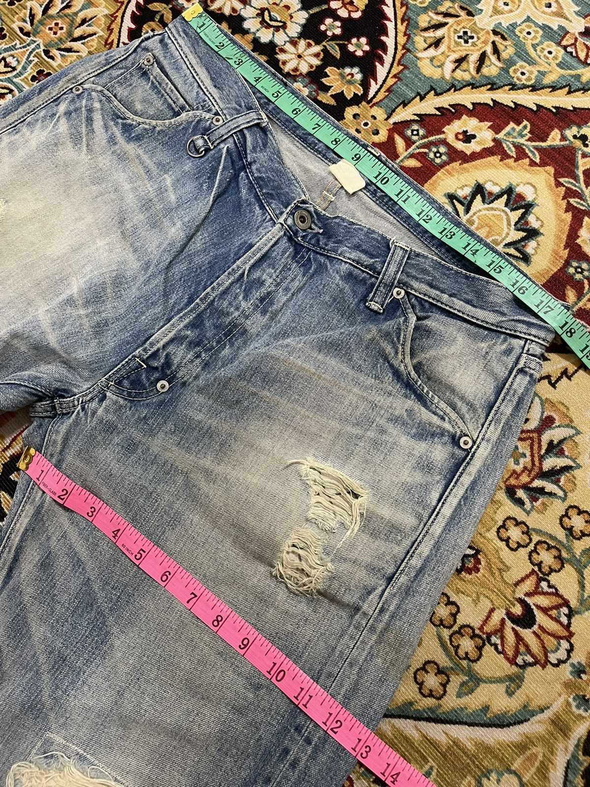 Nitraid Nitraid Destroyed Ripped Baggy Distressed Vintage Jeans Size US 35 - 17 Thumbnail
