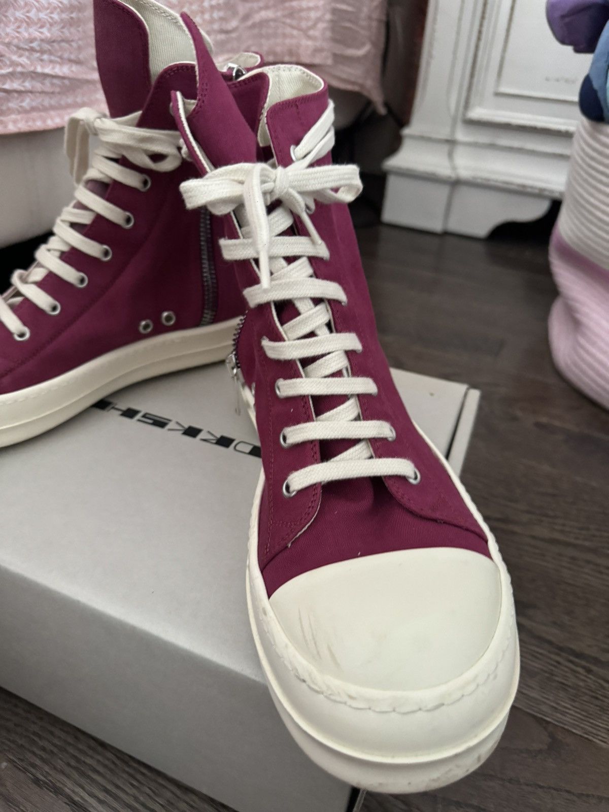 Rick Owens Pink Gradient Ramones High Tops Ultra Rare Size US 8 / EU 41 - 3 Thumbnail