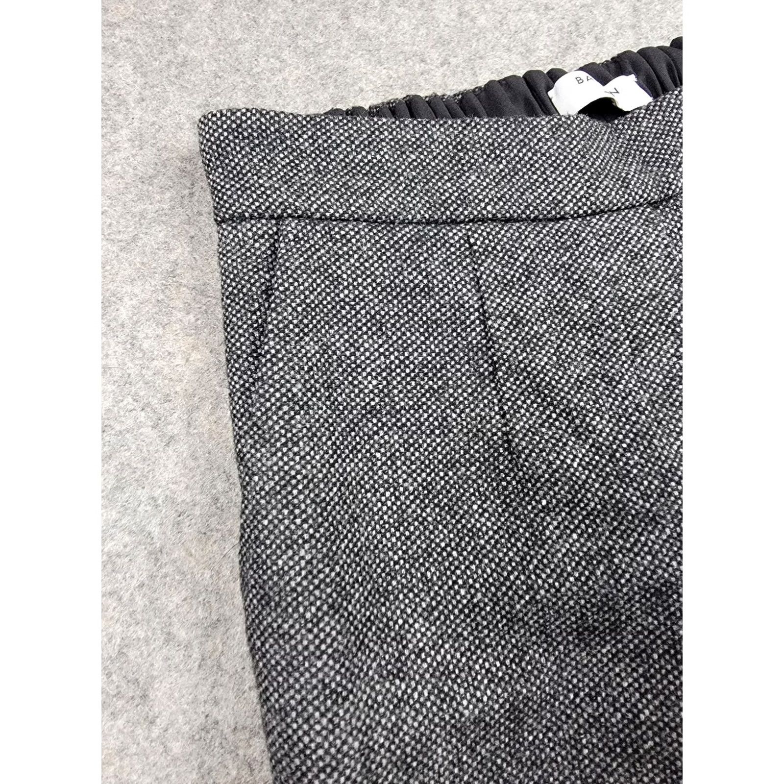 Vintage Babaton Pants Womens Size 0 Gray Wool Blend Pull On Elastic Waist Tweed Trousers Size 25" / US 0 / IT 36 - 2 Thumbnail
