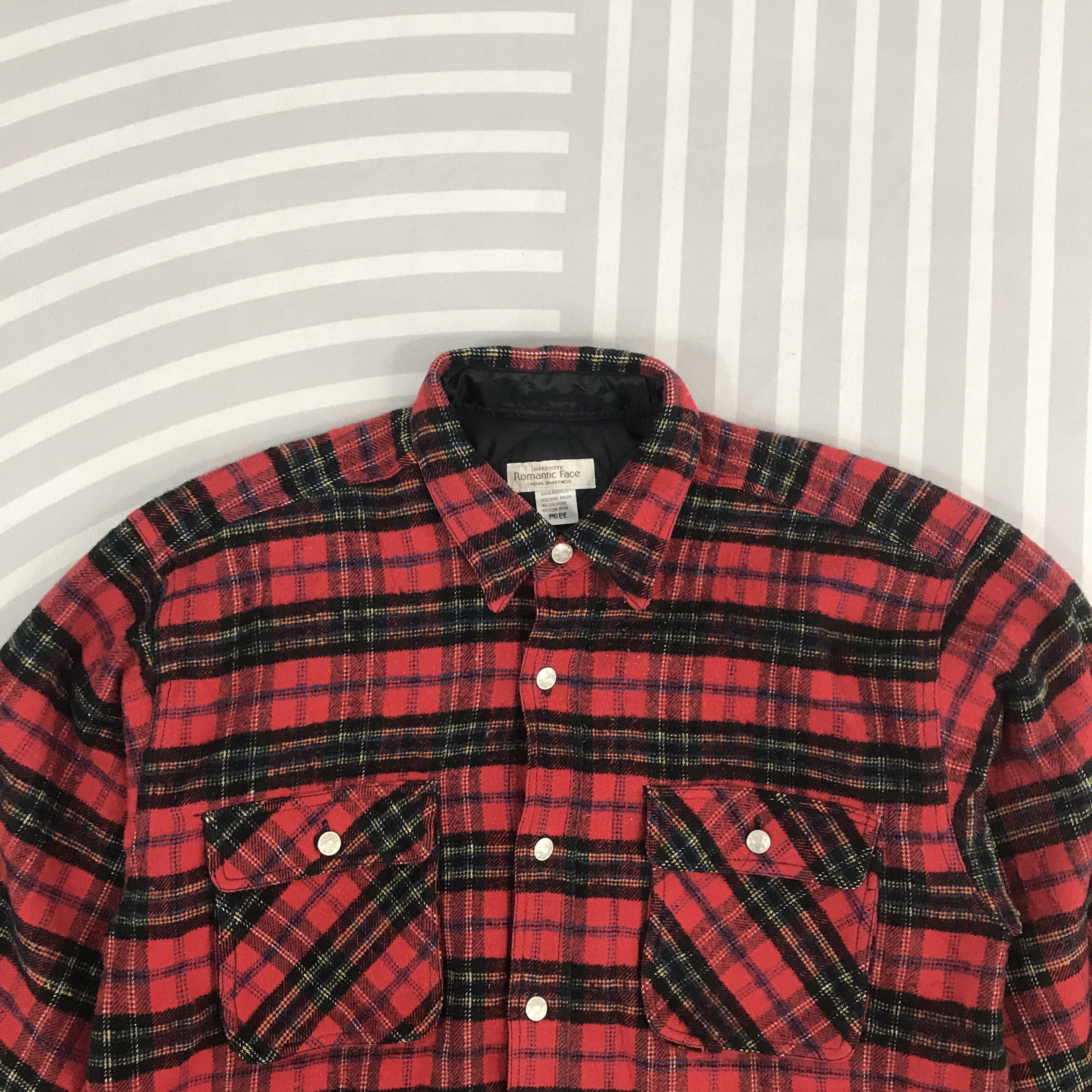 Japanese Brand × Vintage Vintage Romantic Flannel design button Jacket Size US L / EU 52-54 / 3 - 3 Thumbnail