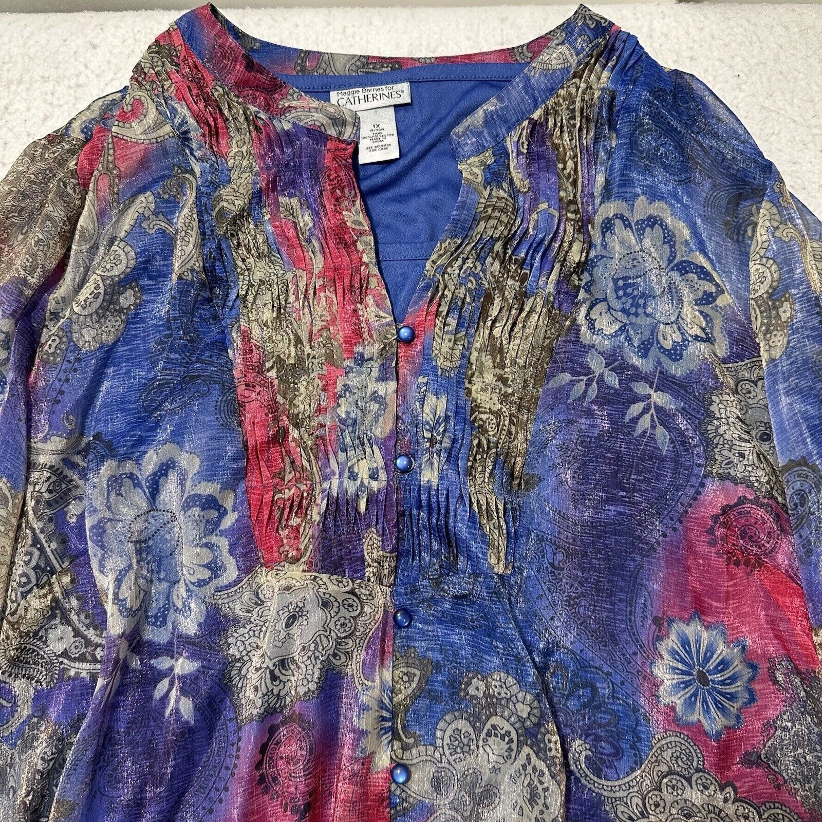 Other Maggie Barnes for Catherines 1X Blouse + Tank Top 2 Piece Size XL / US 12-14 / IT 48-50 - 2 Thumbnail