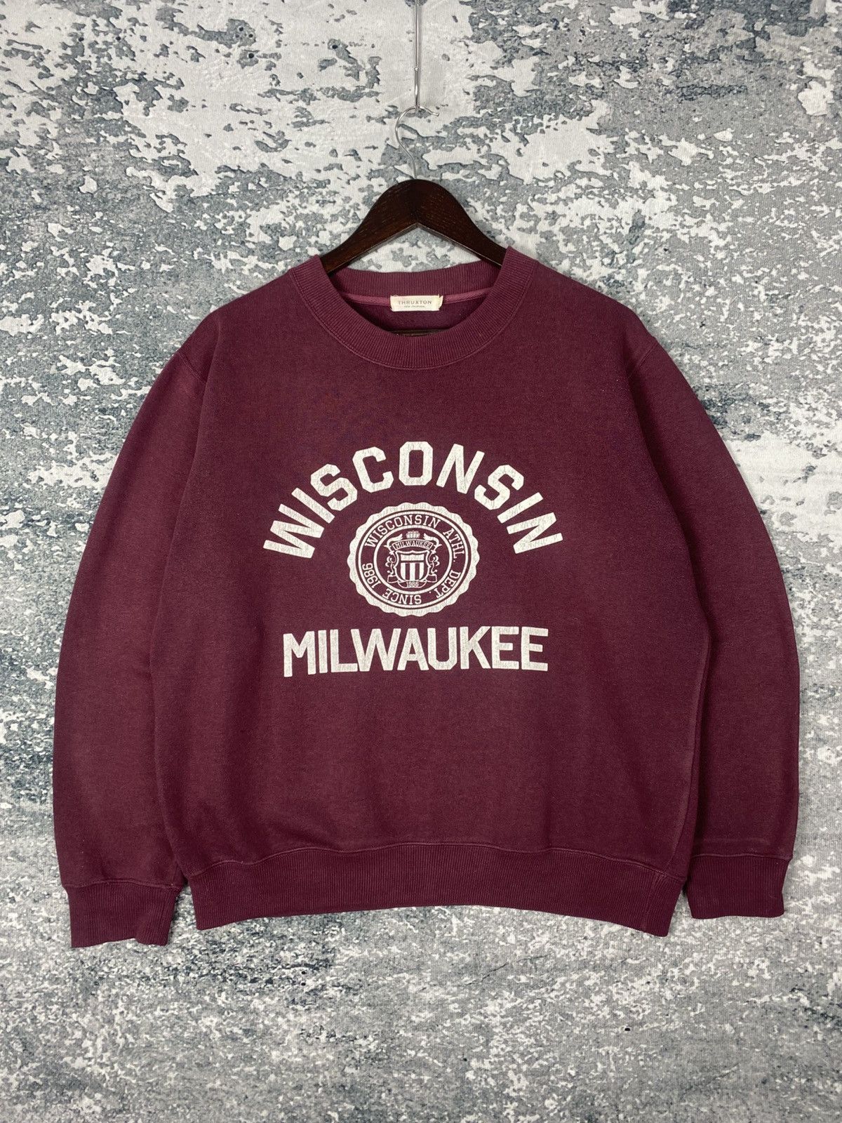Designer Vintage Wisconsin Milwaukee Crewneck Sweatshirts Size US L / EU 52-54 / 3 - 1 Thumbnail