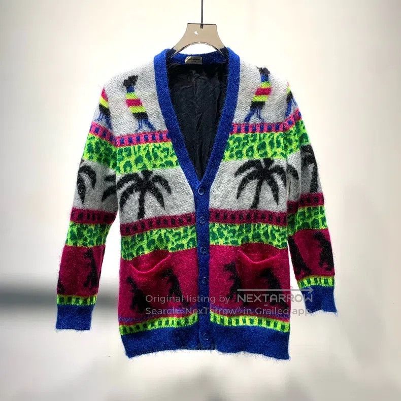 Saint Laurent Paris Saint Laurent Paris Palm Tree Cardigan Sweater Size US XS / EU 42 / 0 - 1 Thumbnail