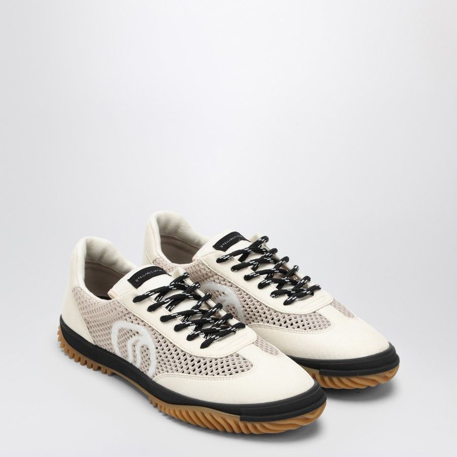 Stella McCartney o1d2blof1024 Low-Top Sneakers In Beige & White Size US 11 / IT 41 - 2 Thumbnail