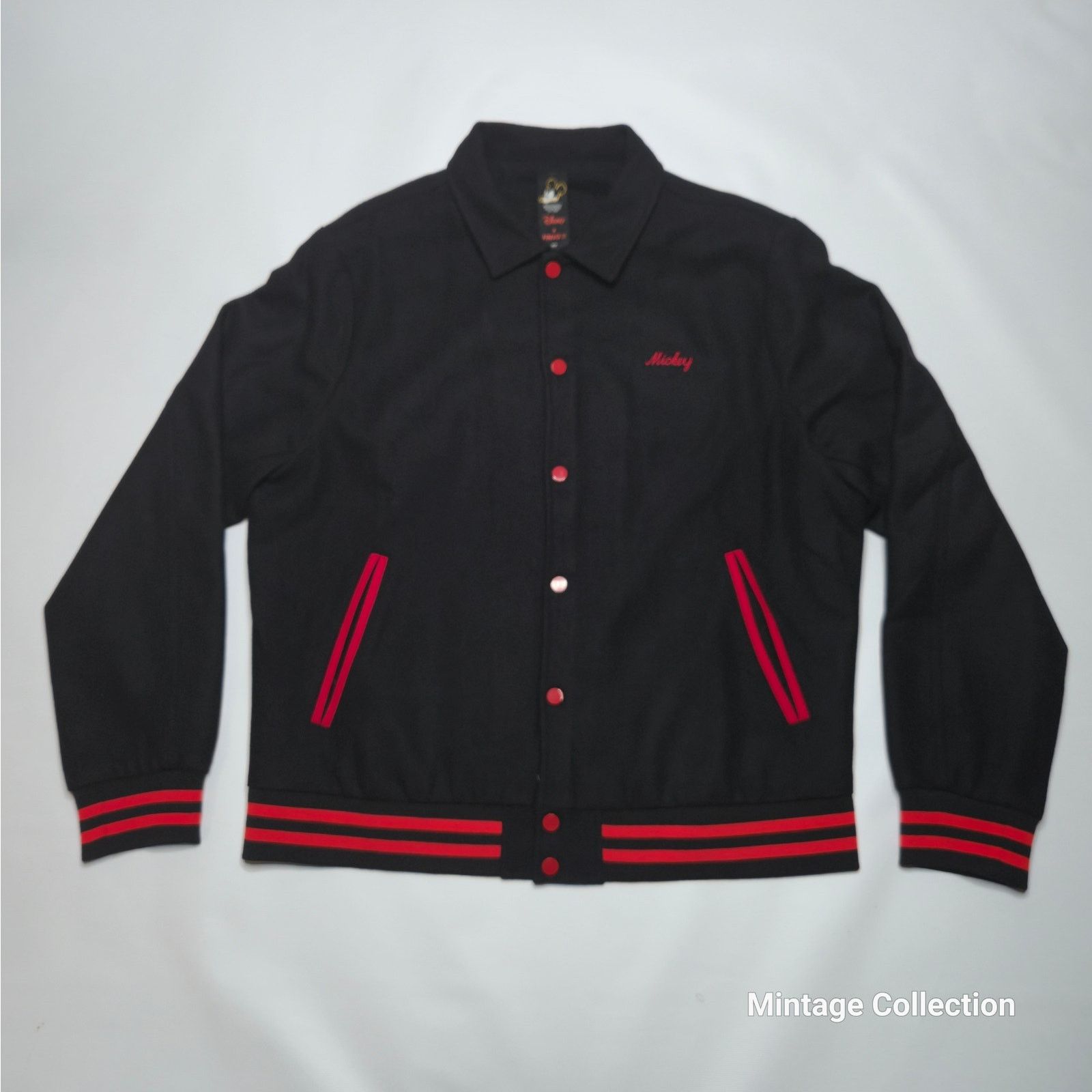 Disney Disney x Forever 21 Mickey Japanese XL Black Varsity Jacket Size US XL / EU 56 / 4 - 1 Thumbnail