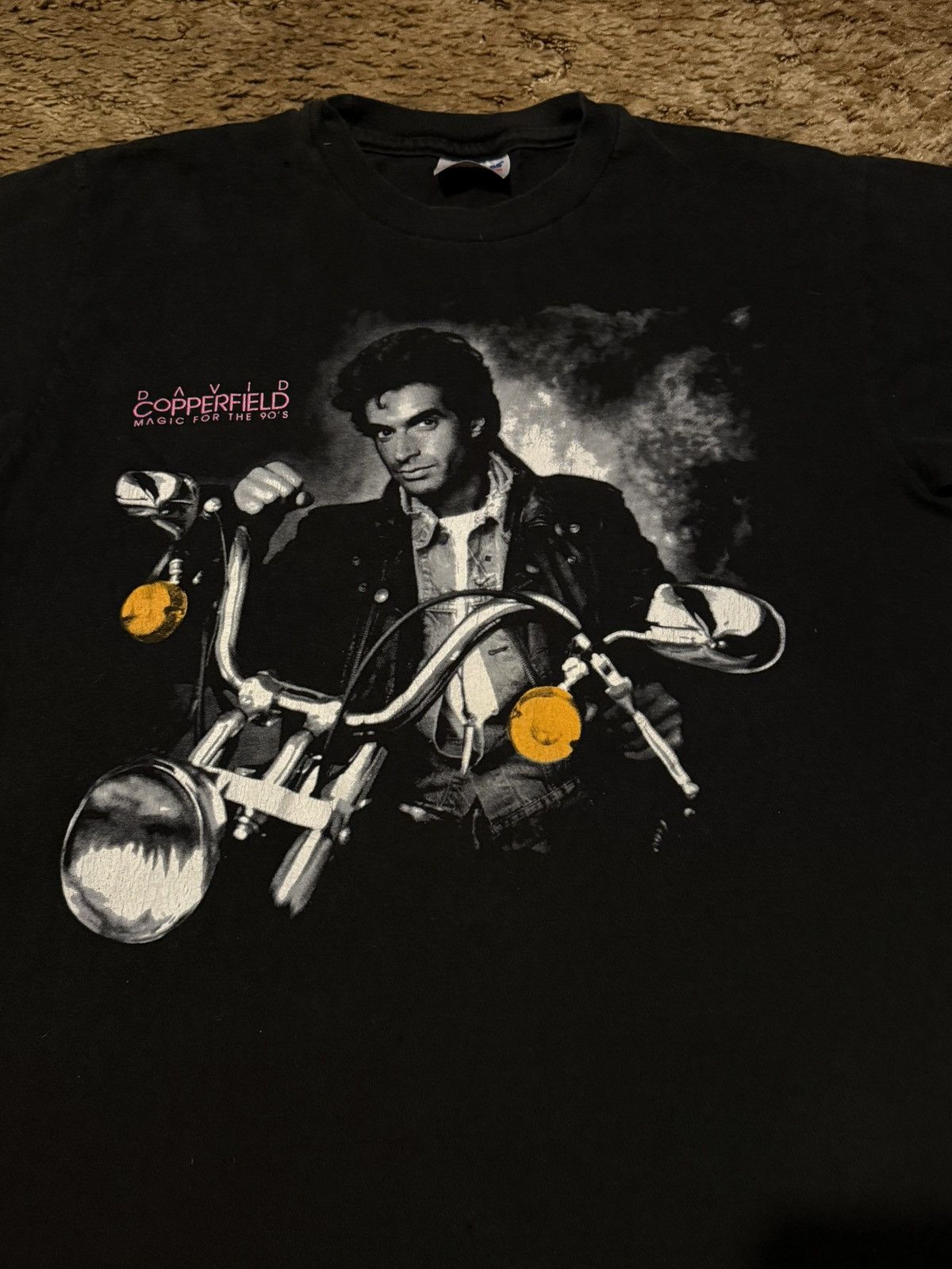 Vintage Vintage 90s David Copperfield T-Shirt Tee Black Size Medium Size US M / EU 48-50 / 2 - 2 Thumbnail