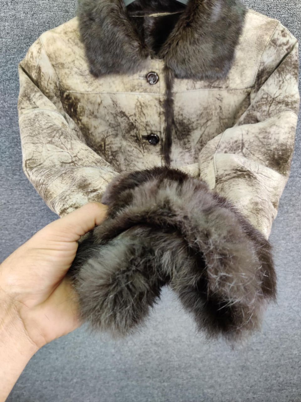 Leather Vintage Leather Rabbit Fur Shearling Jacket Nice Design Size US M / EU 48-50 / 2 - 12 Thumbnail