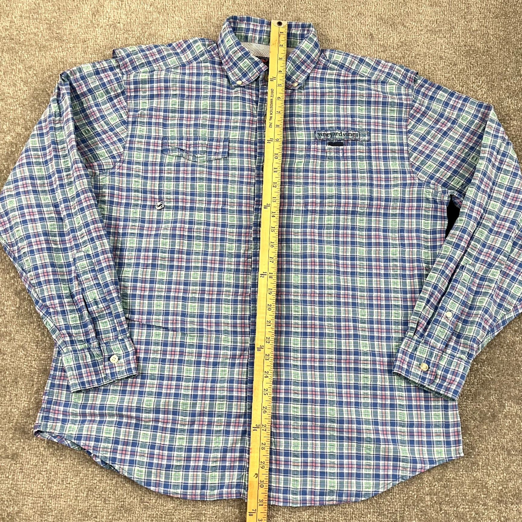 Vineyard Vines VINEYARD VINES Harbor Shirt Mens Large Plaid Nylon Performance Vented Shirt, Button-Up, Long Sleeve, Multicolor, Regular Fit Size US L / EU 52-54 / 3 - 5 Thumbnail