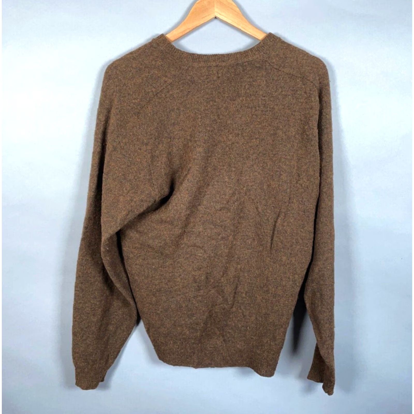 Arrow VTG Arrow V-Neck Wool Blend Sweater Adult Medium Brown Mens 70s Size US L / EU 52-54 / 3 - 3 Thumbnail