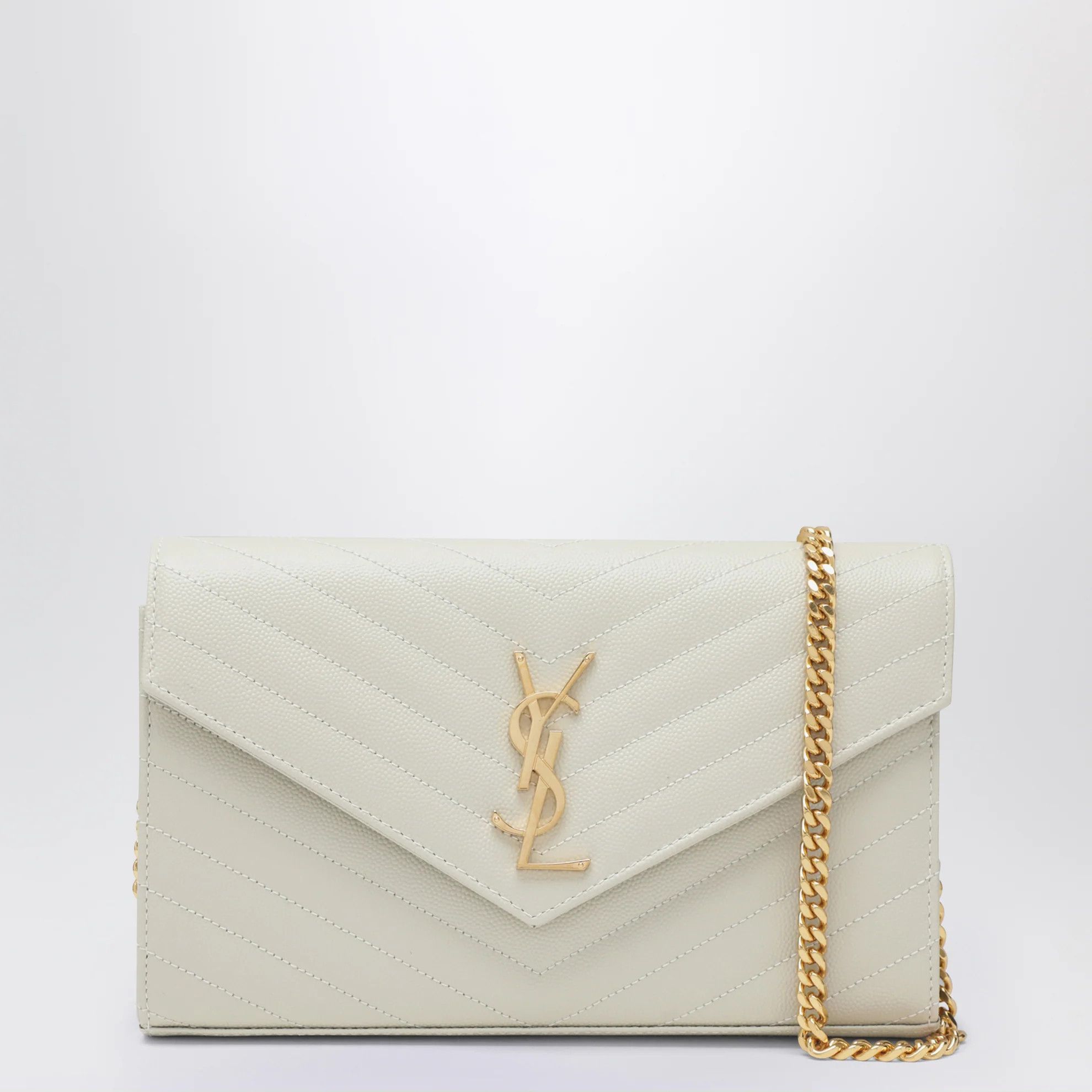 Saint Laurent Paris o1d2blof0526 Size: OS / Cassandre Chain Pouch in Cream Size ONE SIZE - 1 Thumbnail