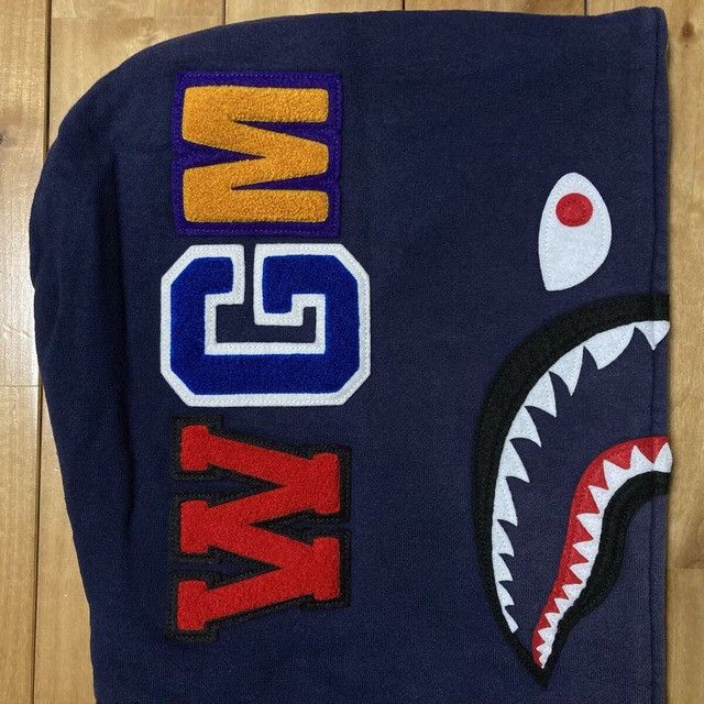 Bape BAPE WGM Shark Full Zip Hoodie Navy a bathing ape Size US XL / EU 56 / 4 - 4 Thumbnail
