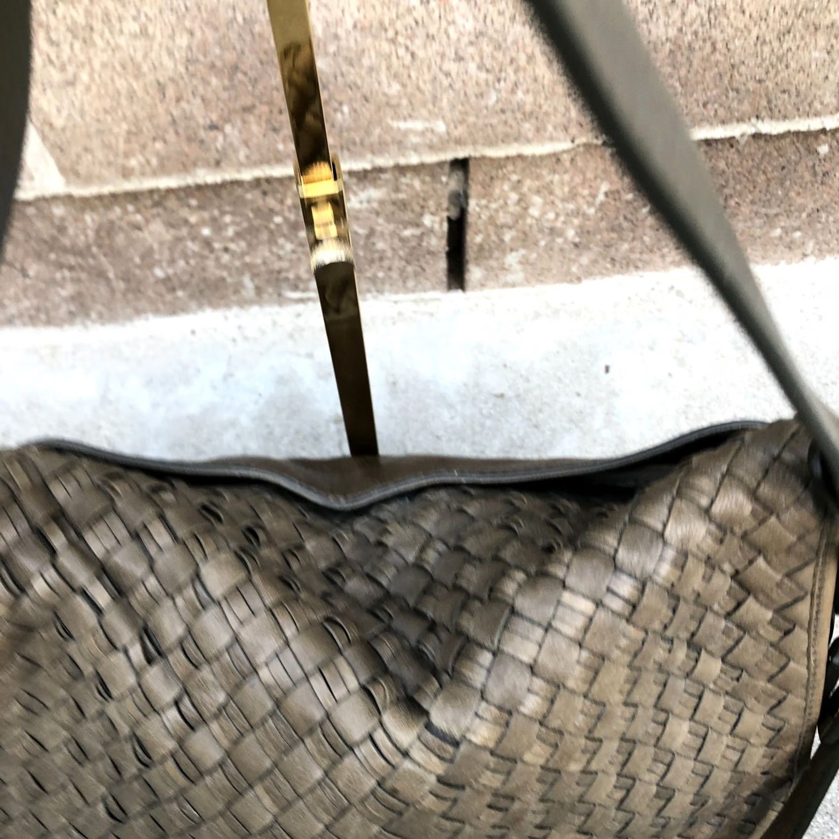 Cole Haan COLE HAAN Woven Weave Messenger Bag Crossbody Purse Army Green Women's Purse Size ONE SIZE - 6 Thumbnail