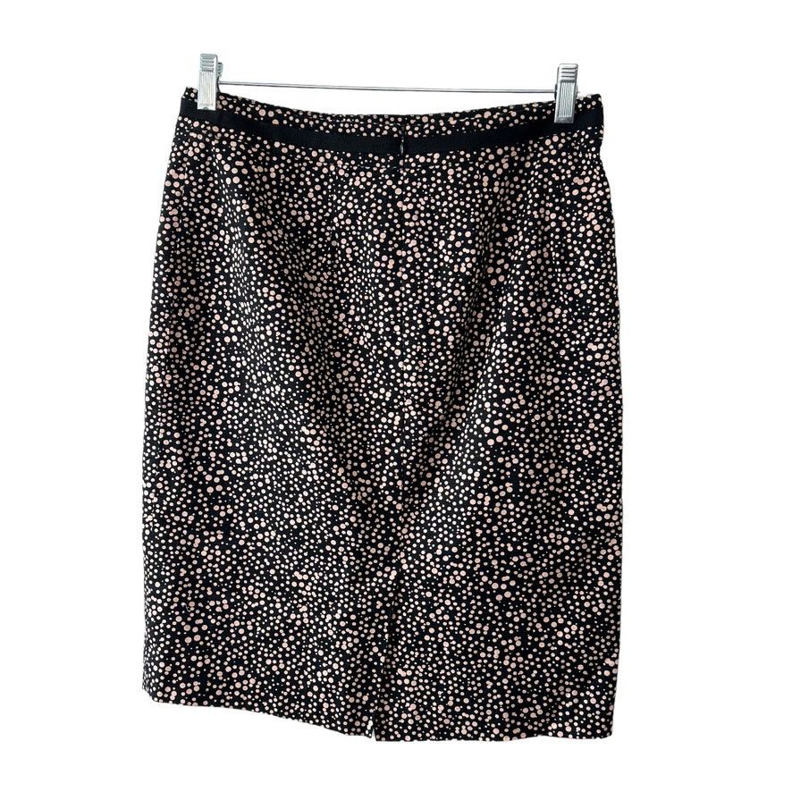 Boden BODEN Black & Pink Polka Dot Knee Length Pencil Skirt Sz 8 Size 30" / US 8 / IT 44 - 4 Thumbnail