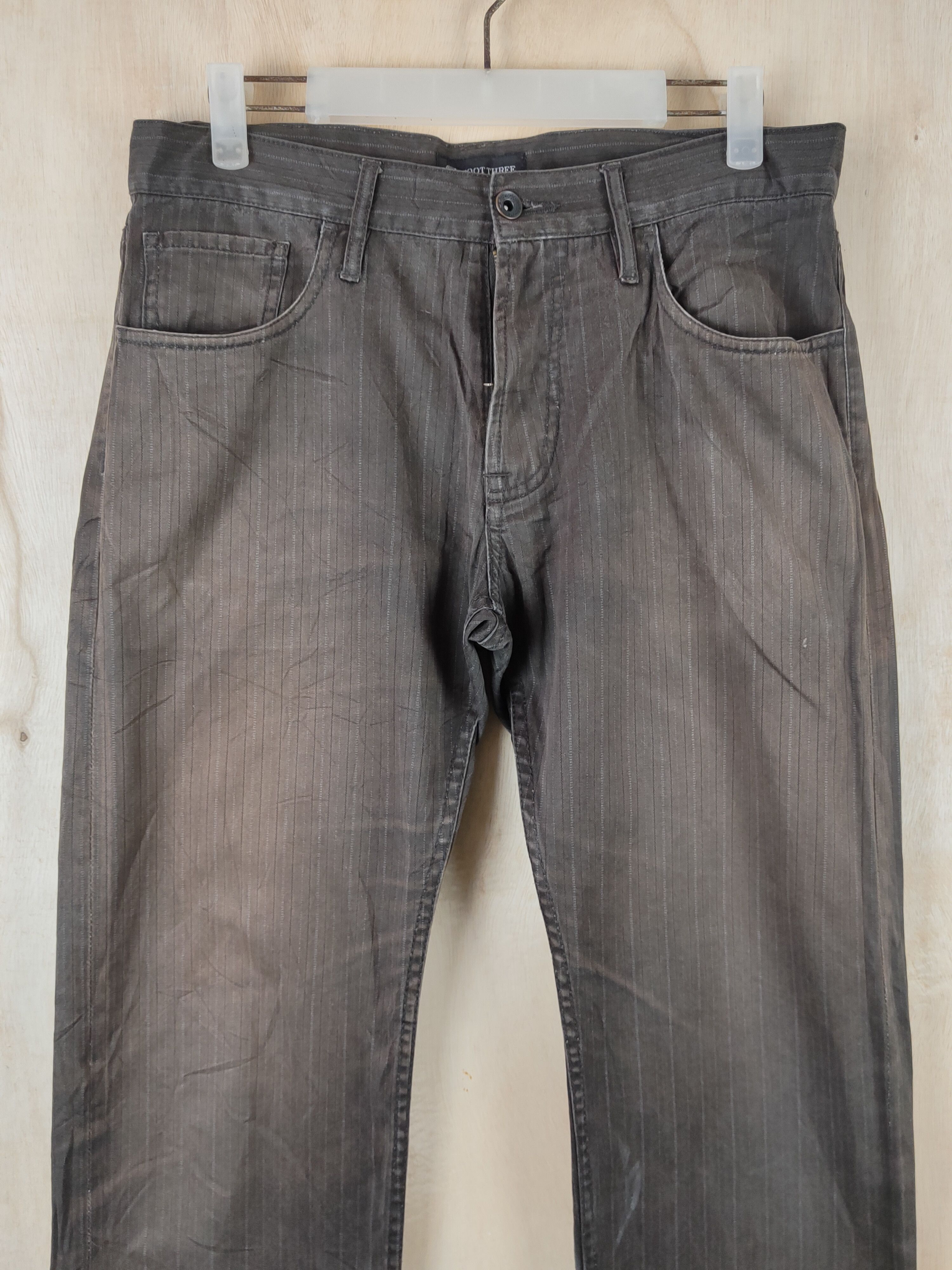 Japanese Brand Root Three Dark Brown Faded Multipocket Casual Pants #S2517 Size US 31 - 2 Thumbnail