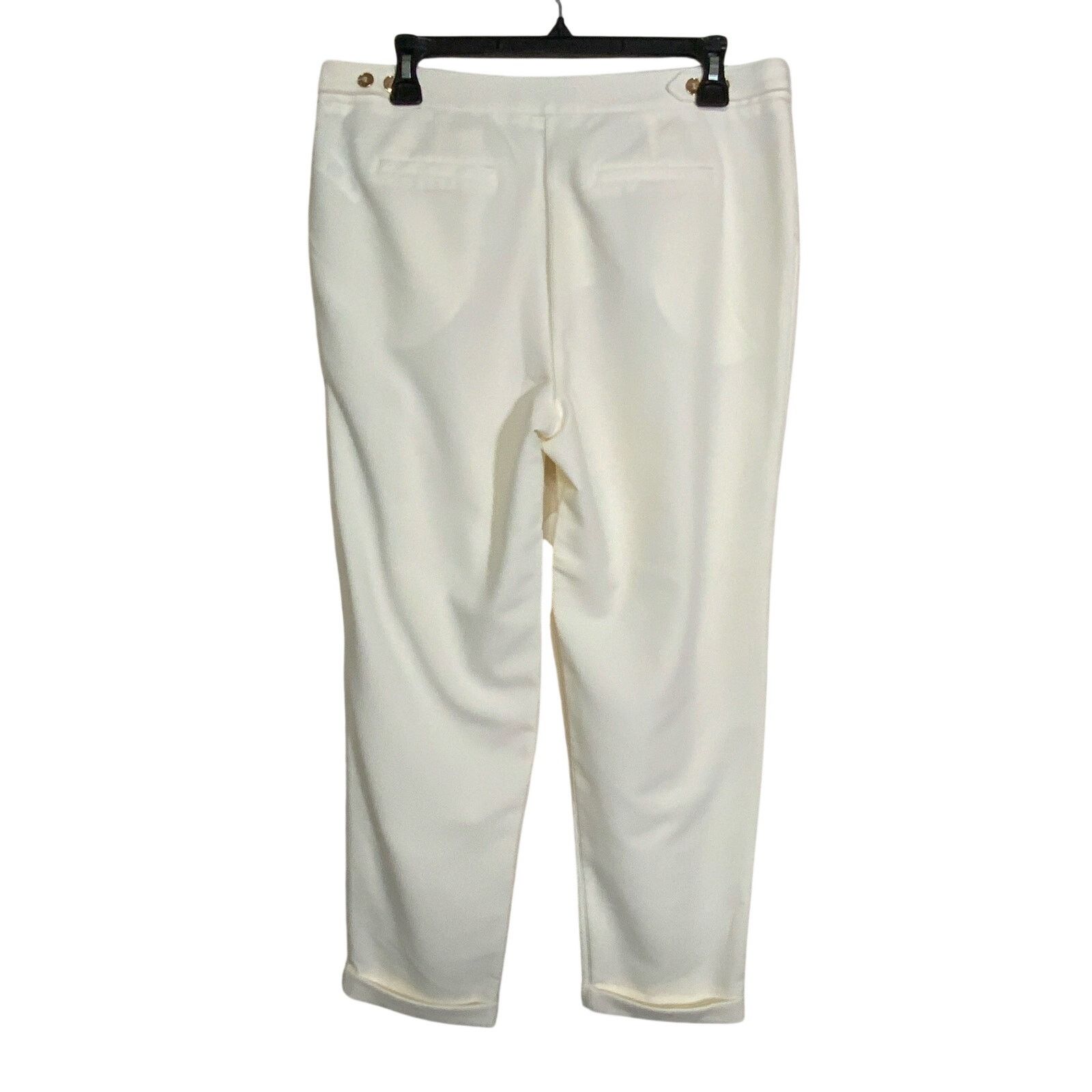 Forever 21 Forever 21 Women's Straight-Leg Cuffed Ankle Trousers Pants Size 34" / US 12 / IT 48 - 2 Thumbnail