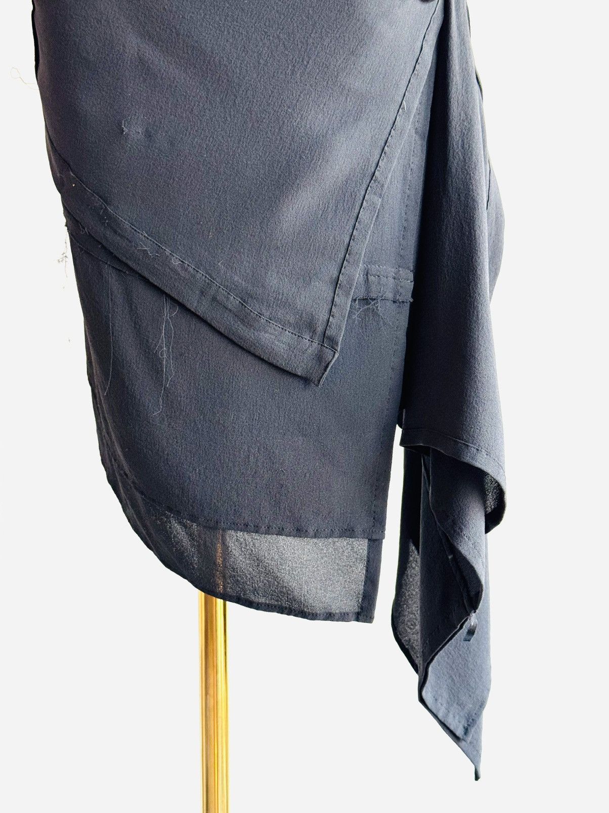 Ann Demeulemeester Vintage Ann Demeulemeester 05 silk asymmetric wrap skirt 36 Size 26" / US 2 / IT 38 - 8 Thumbnail