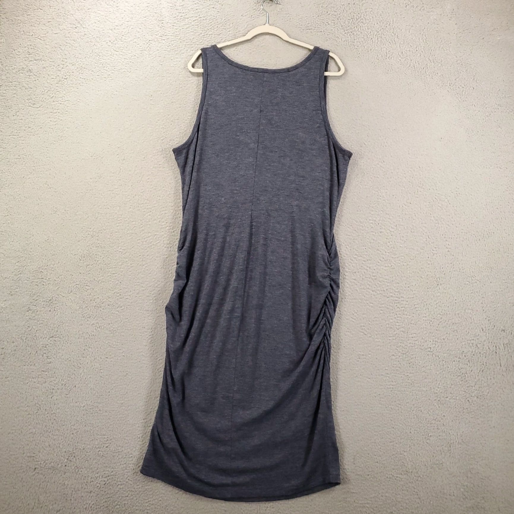Old Navy Old Navy Dress Womens 2XL Blue Gray Ruched Side Midi Tank Beach Cover Up XXL Size XXL / US 16-18 / IT 52-54 - 5 Thumbnail