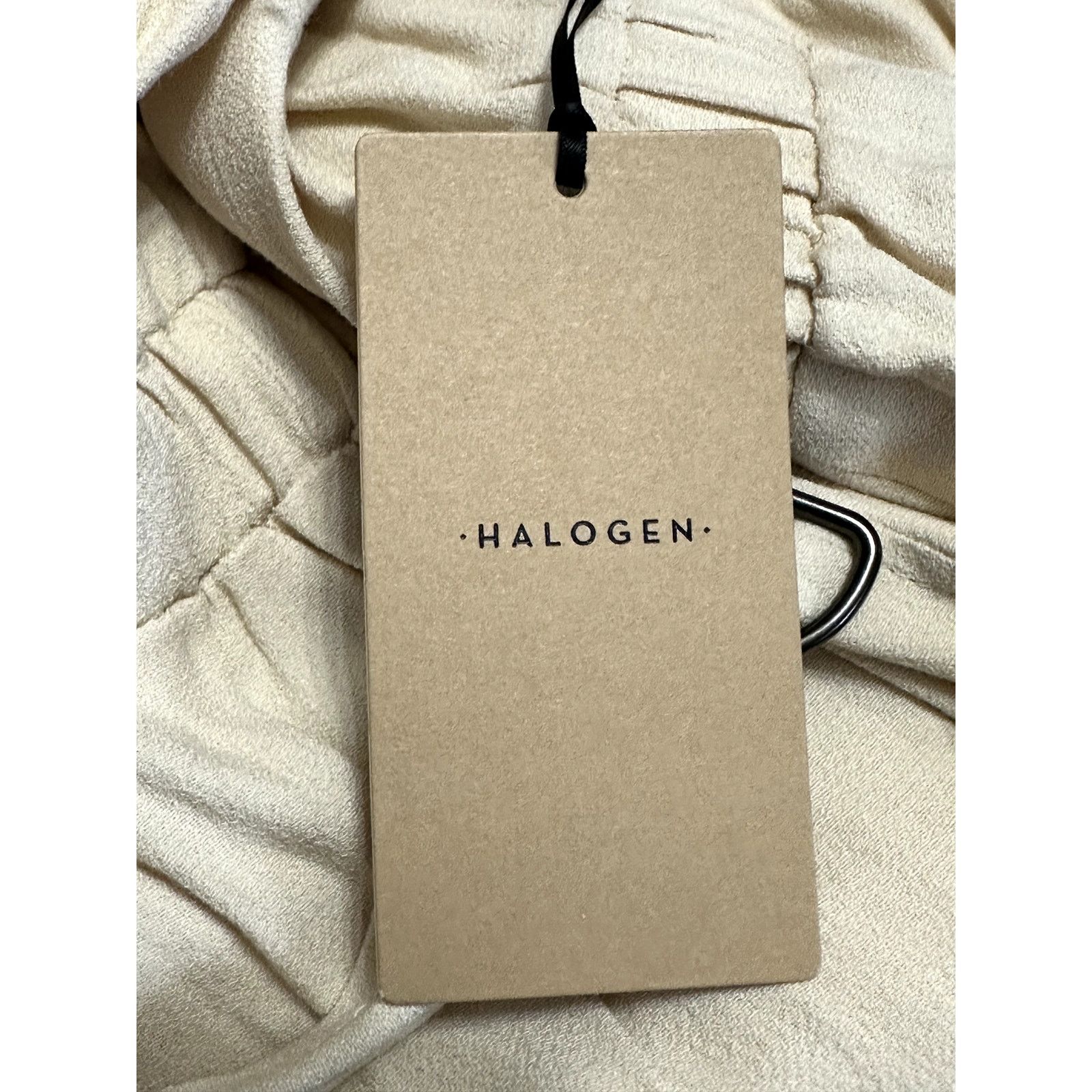 Other Halogen Midi Wrap Dress Notch Lapel Sleeveless Cream 1X NWT Size XL / US 12-14 / IT 48-50 - 8 Thumbnail