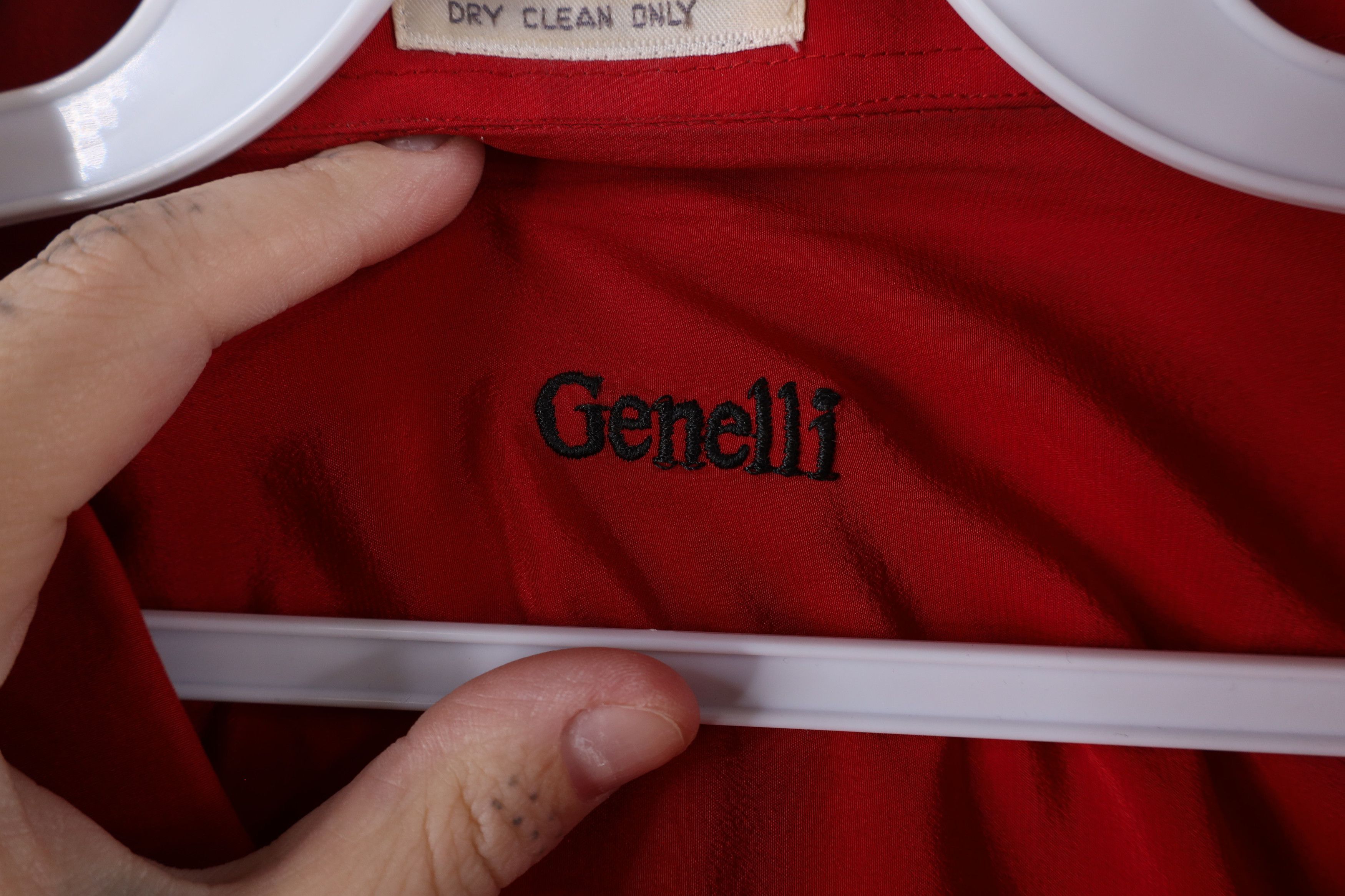 Gemelli × Vintage Vintage 90s Genelli Distressed Silk Collared Button Shirt Size US XXL / EU 58 / 5 - 12 Thumbnail
