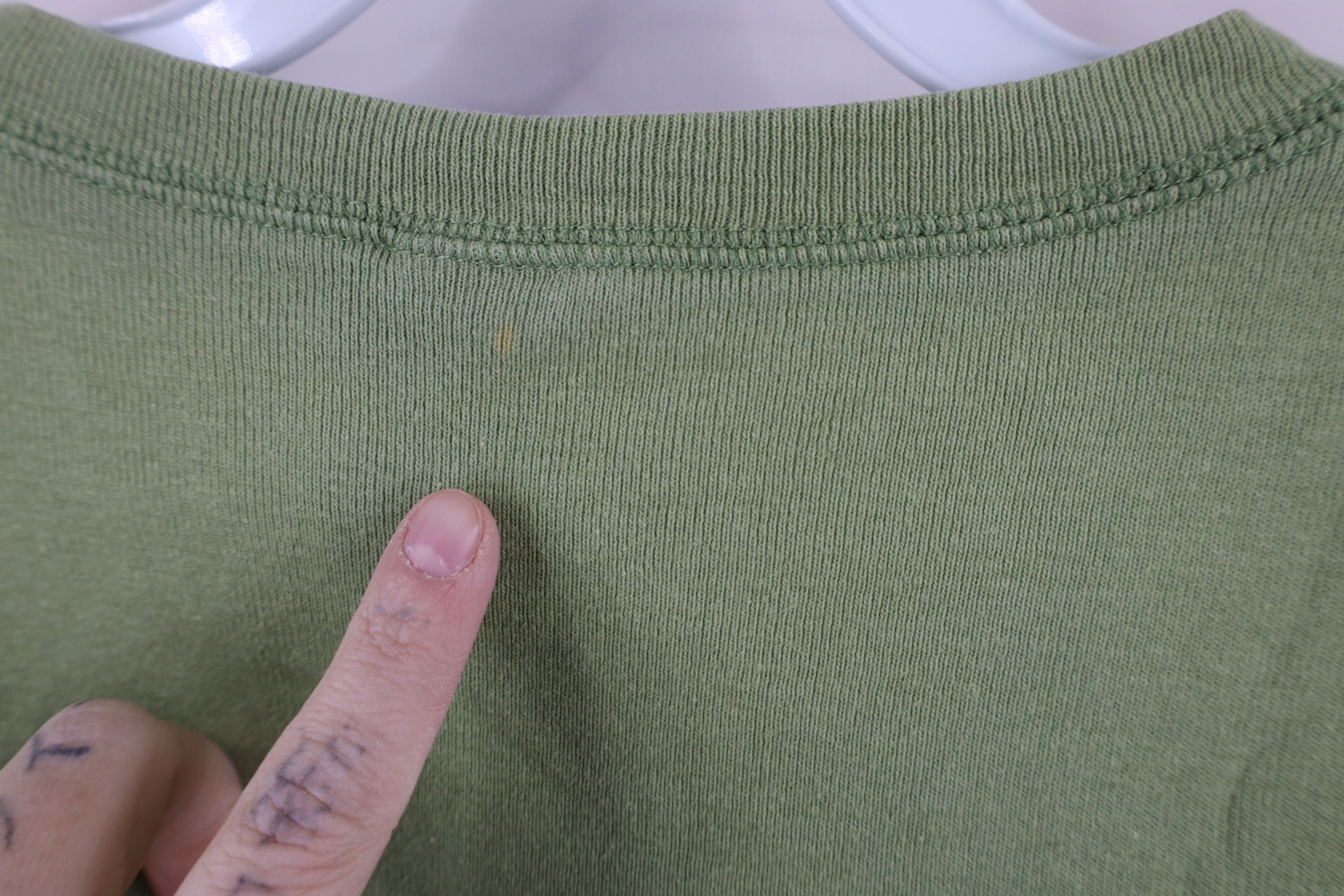 Gap × Vintage Vintage 90s Gap Blank Babydoll Ribbed Knit T-Shirt Green Size S / US 4 / IT 40 - 9 Thumbnail