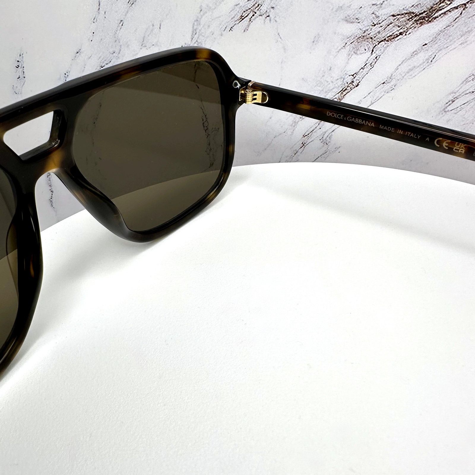 Dolce & Gabbana New Dolce & Gabbana Sunglasses Brown Aviator Pilot Gold Size ONE SIZE - 8 Thumbnail