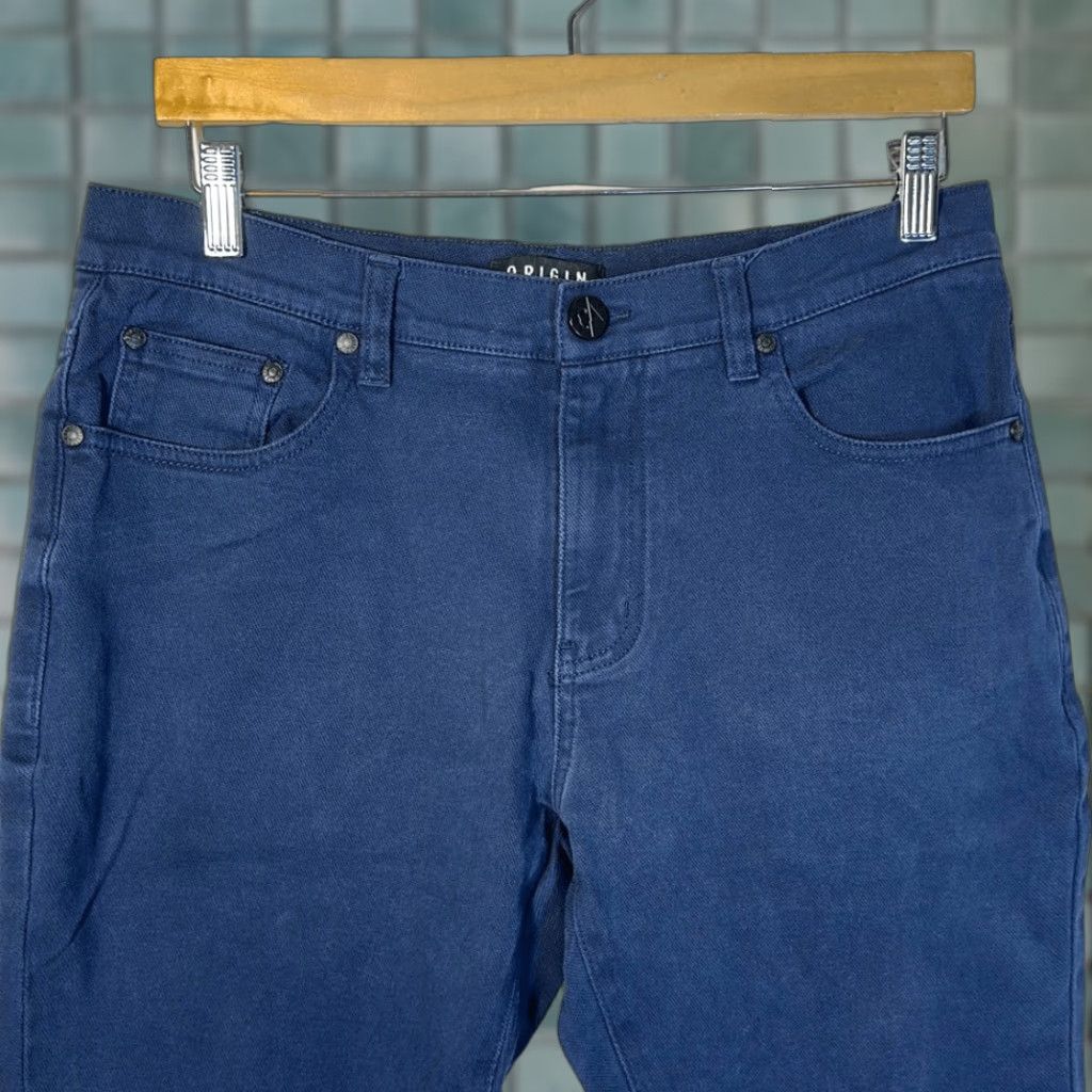 Vintage Origin Jeans Mens 31 Blue Jeans Straight Leg Stretch W31 L30 Size US 31 - 1 Thumbnail