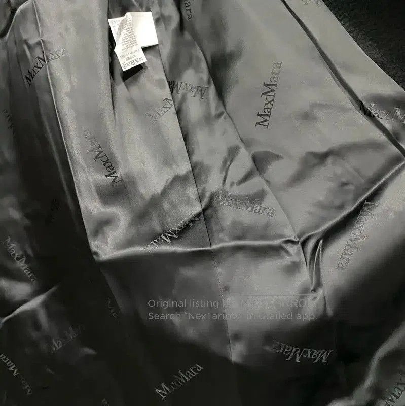 Max Mara MaxMara Classic Black Long Coat for Women . Size XL / US 12-14 / IT 48-50 - 5 Thumbnail