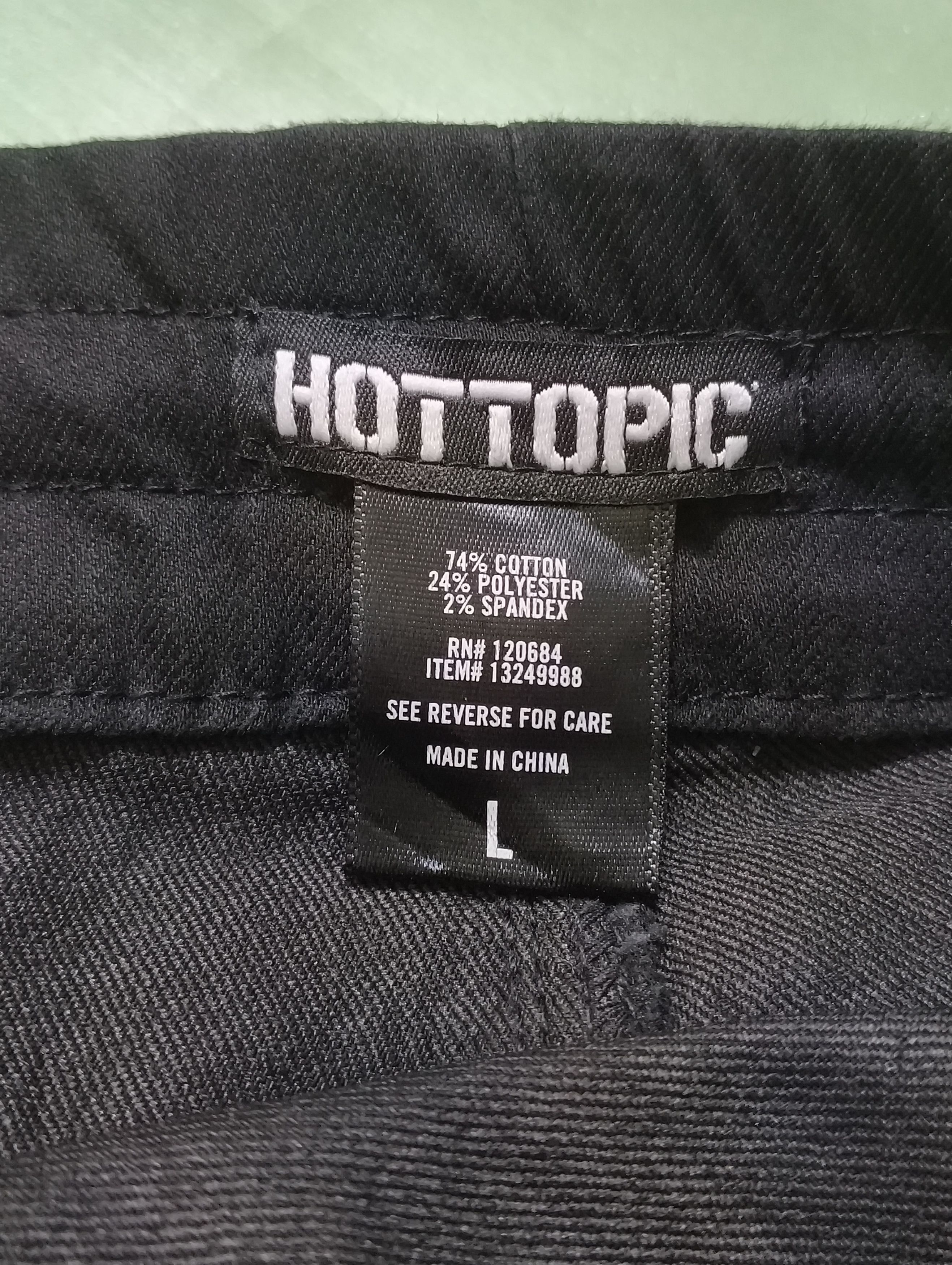 Hot Topic Hot Topic Men’s Black Punk Gothic Cargo Pants Size US 35 - 9 Thumbnail
