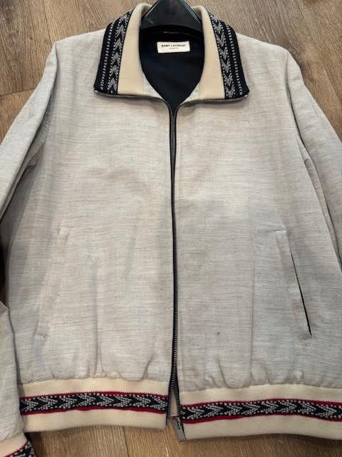 Saint Laurent Paris Saint Laurent beige bomber jacket Size US M / EU 48-50 / 2 - 1 Thumbnail