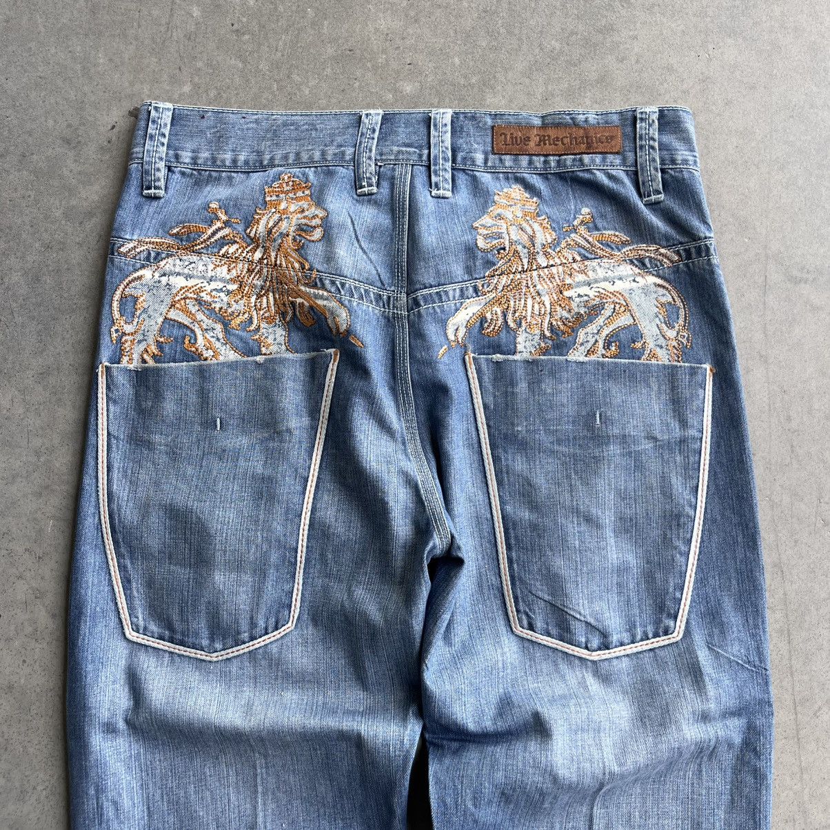 Southpole Crazy Y2K Live Mechanics 40x38 Ultra Baggy Wide leg Denim Size US 38 / EU 54 - 2 Thumbnail