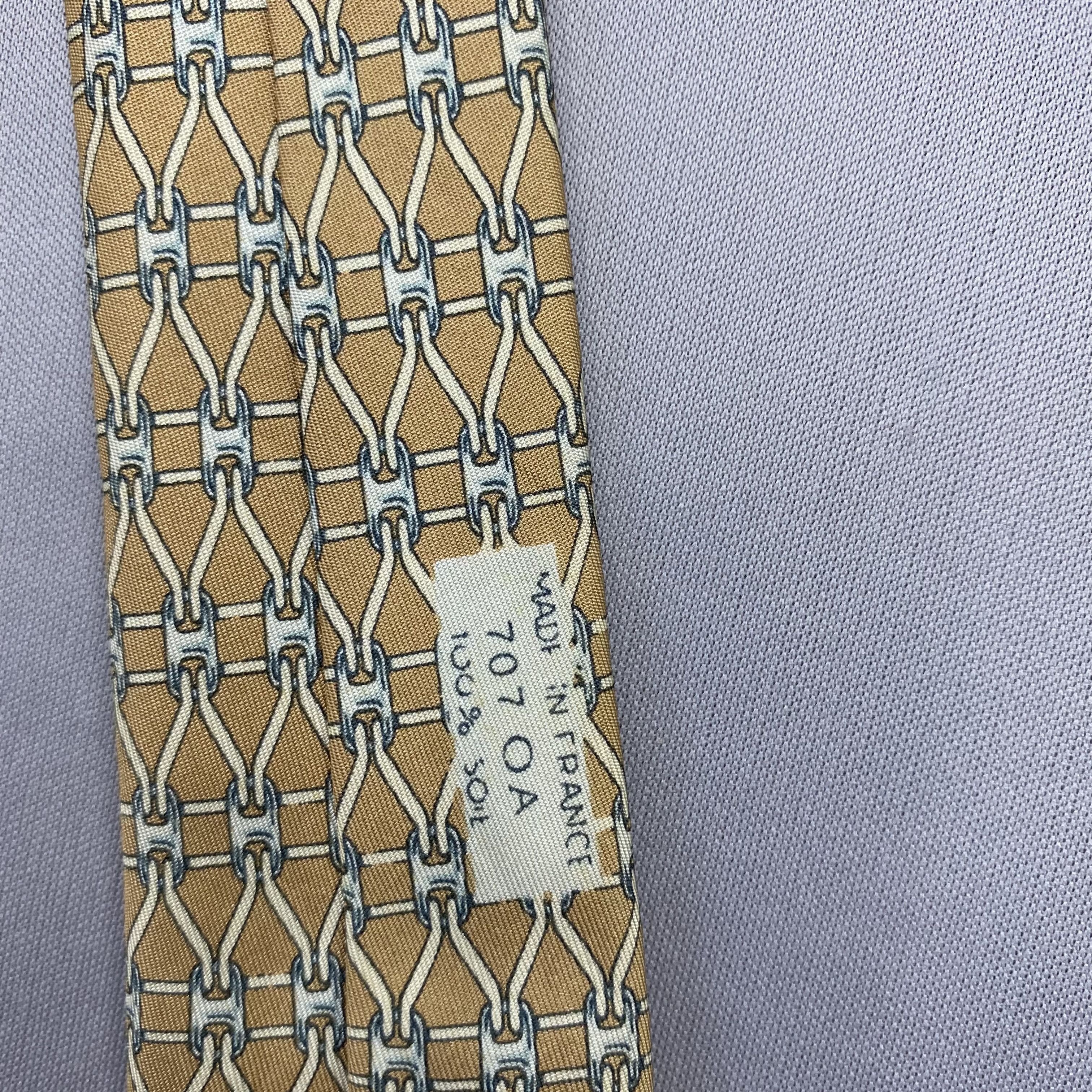 Hermes Vintage Hermes SILK Necktie Cravate Pure Silk Neck Tie Size ONE SIZE - 7 Thumbnail