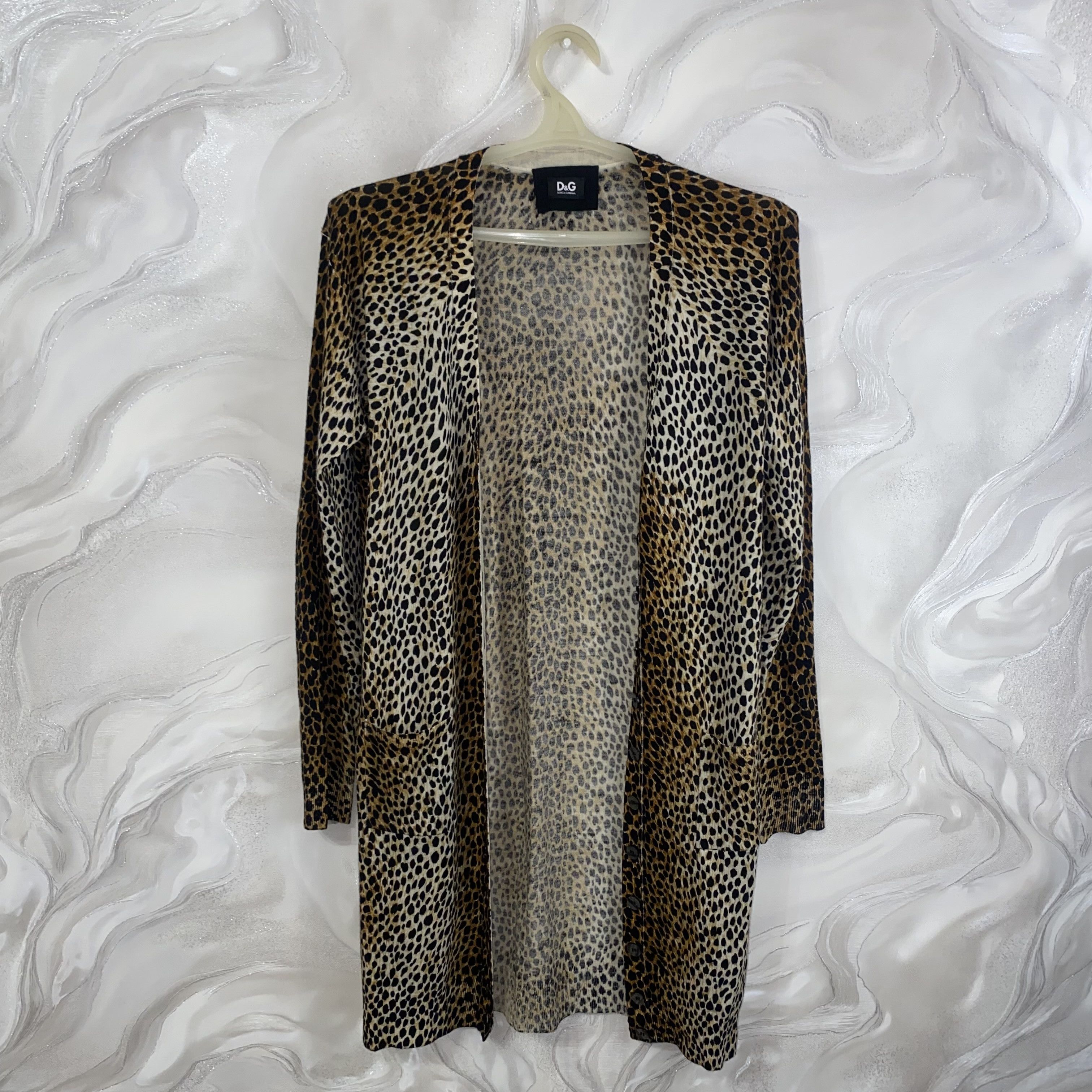 Dolce & Gabbana Dolche Gabbana Womens 100% Narutal Wool Leopard Cardigan Size S / US 4 / IT 40 - 2 Thumbnail