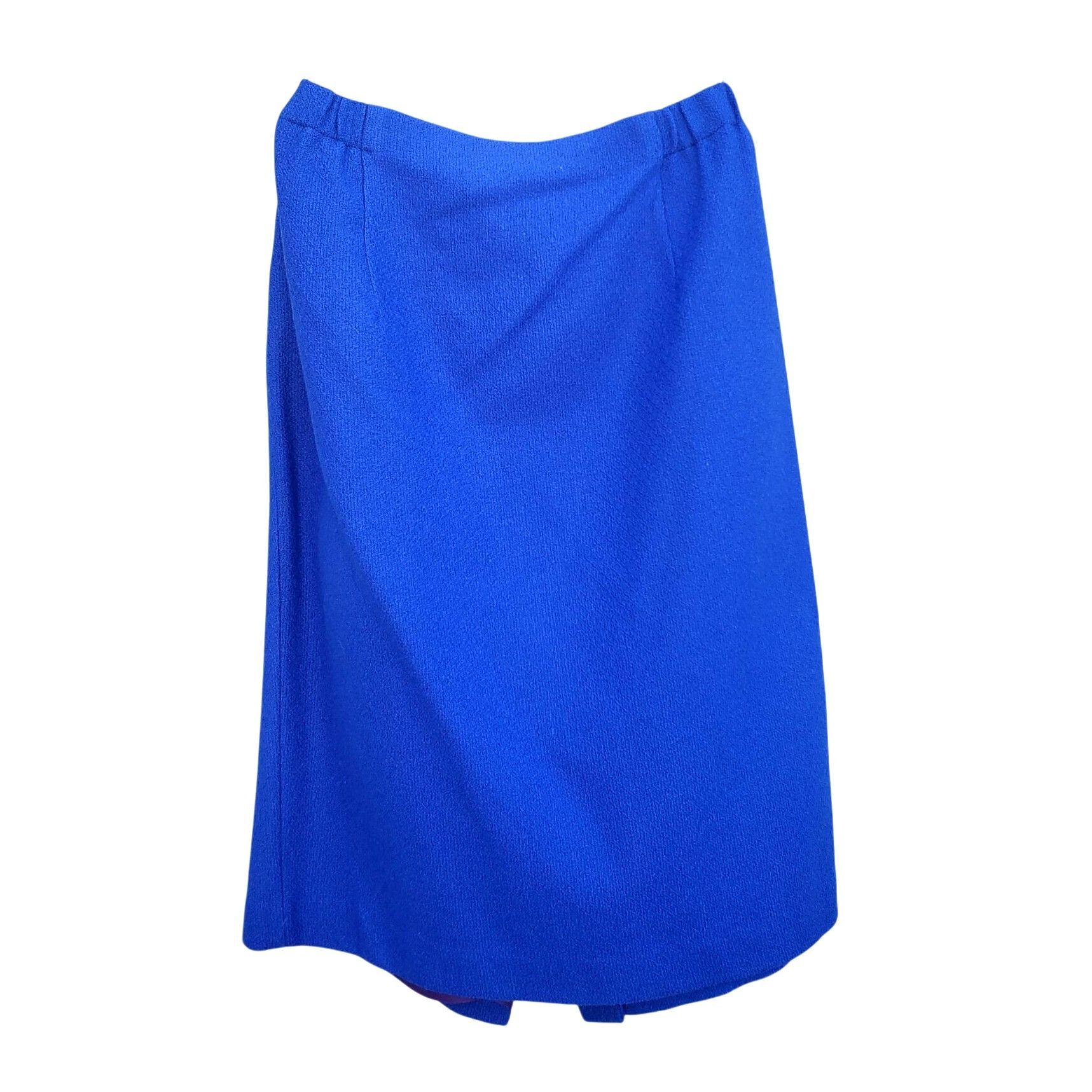 Vintage Vintage 80s Electric Blue Wool Power Skirt Suit L XL Rhinest Size XL / US 12-14 / IT 48-50 - 6 Thumbnail