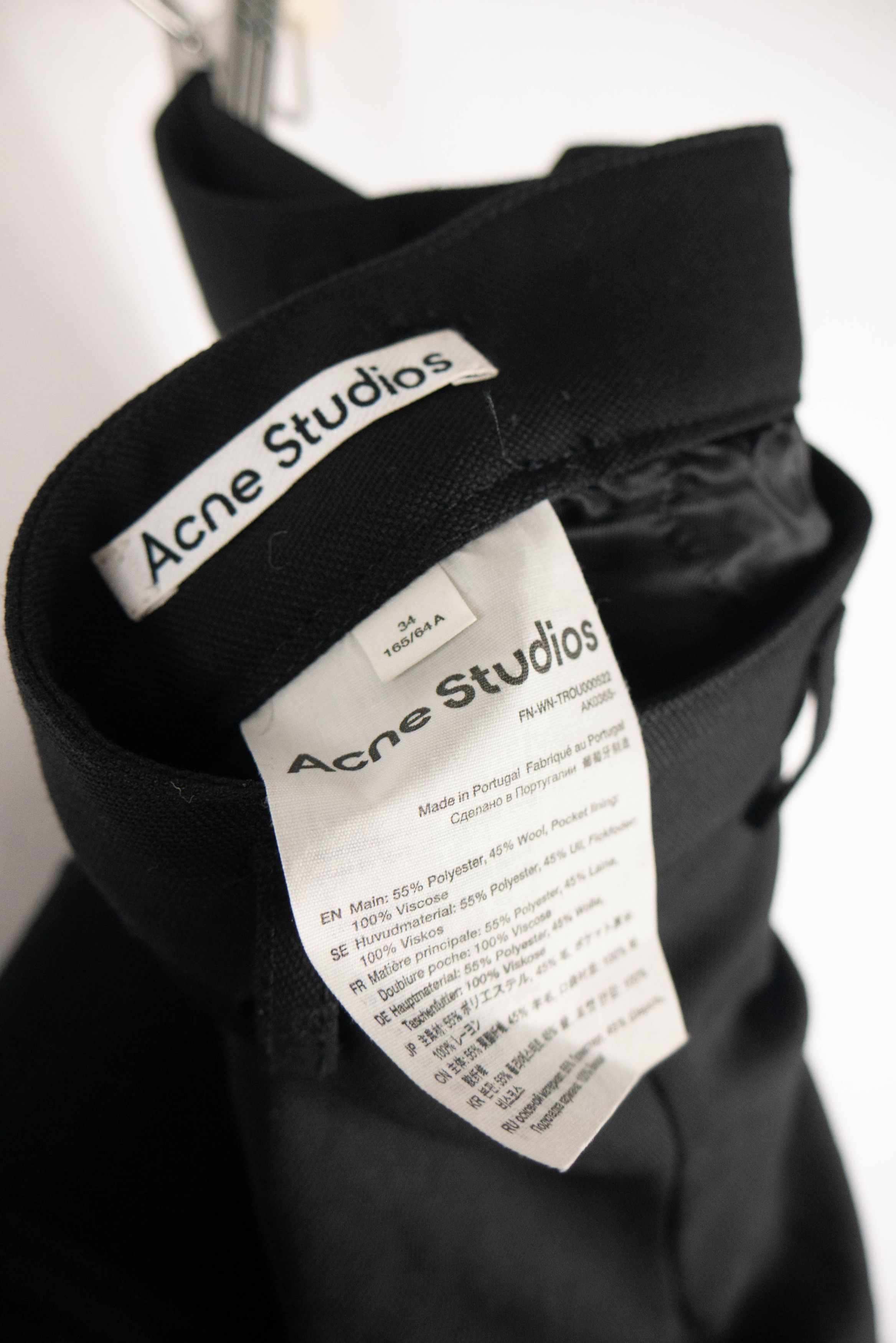 Acne Studios × Designer Acne Studios wool trousers with high waist Size 25" / US 0 / IT 36 - 7 Thumbnail