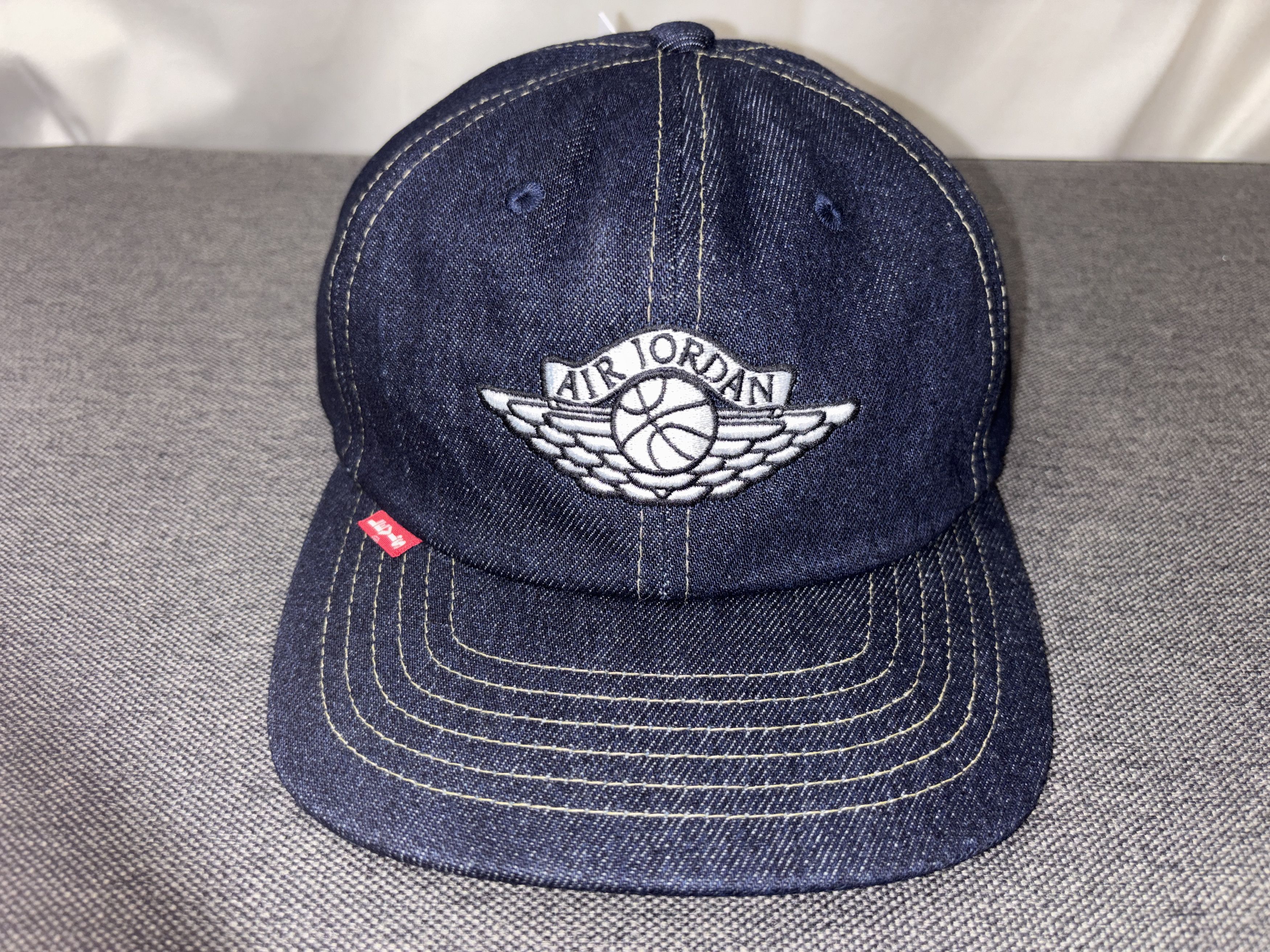 Levi's × Nike Nike Jordan x Levi's Denim Cap Rigid Rinse Blue 055FJ-0000 Size ONE SIZE - 4 Thumbnail