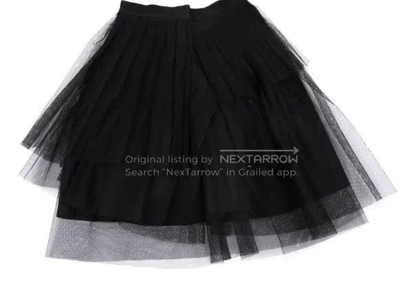 Comme des Garcons Comme Des Garcons size XS Black Vintage Tulle Design Skirt Size 23" - 3 Thumbnail