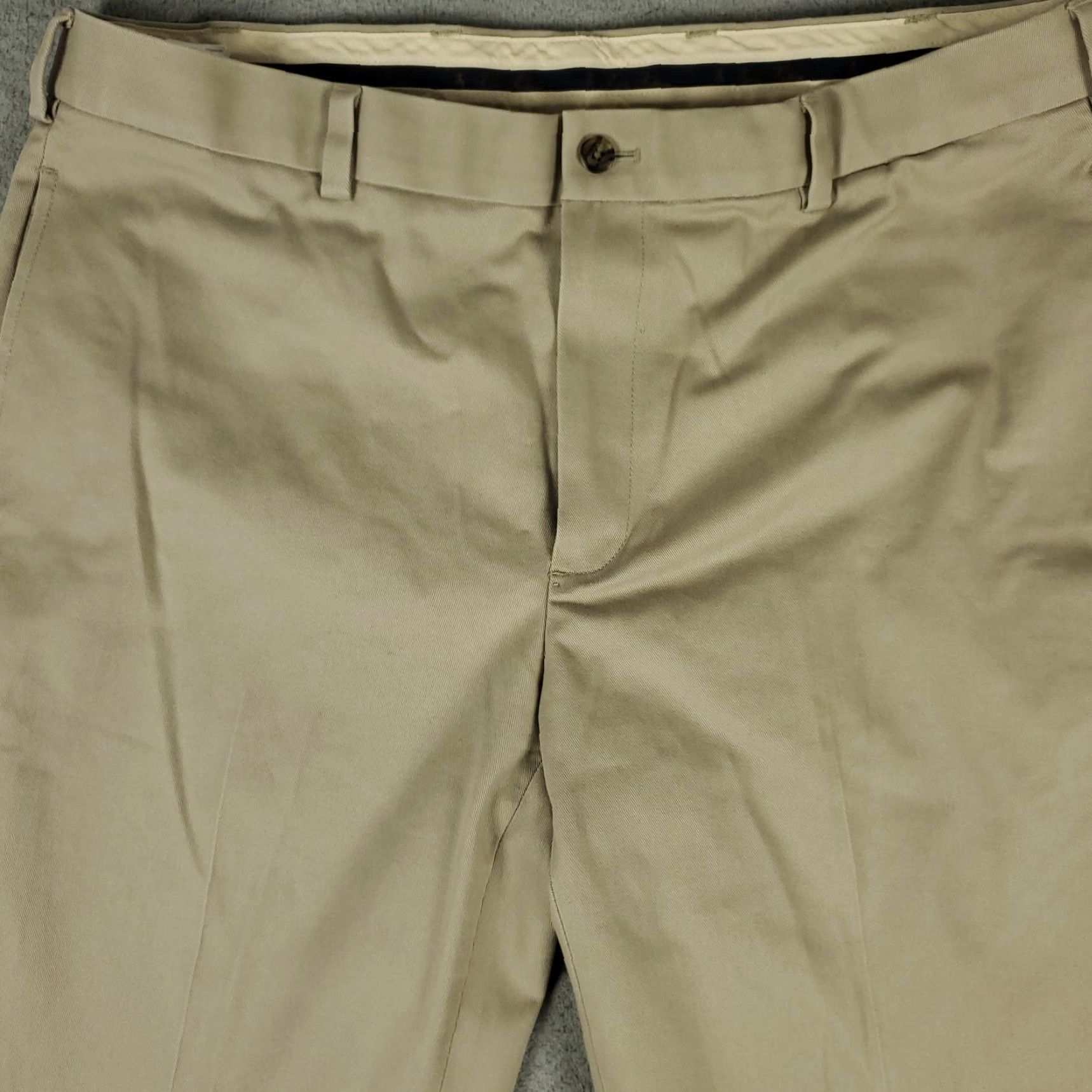 Brooks Brothers Brooks Brothers Pants Mens Size 36x32 Beige Clark Flat Front Chino Trousers Size US 36 / EU 52 - 2 Thumbnail