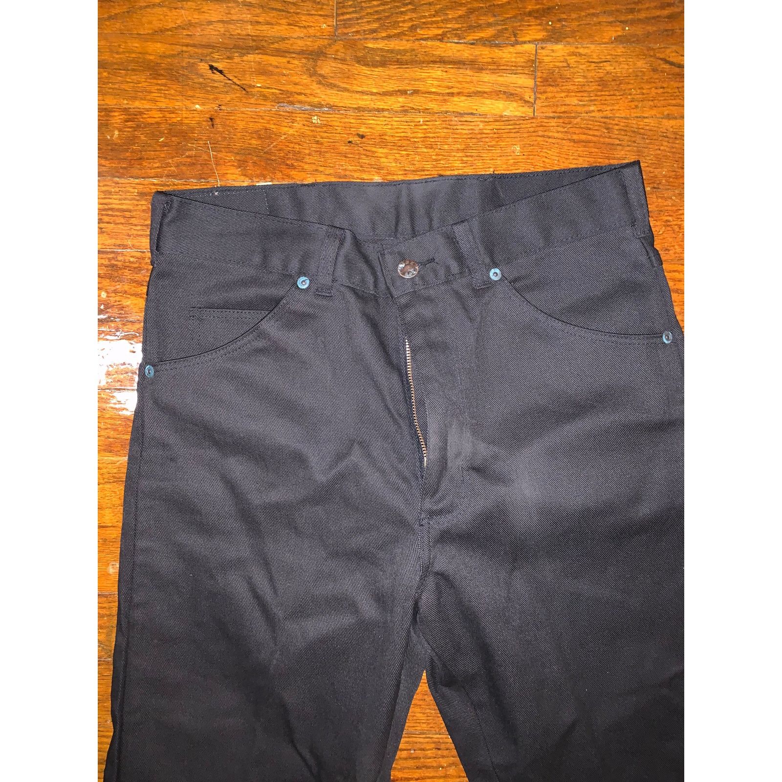 Other × Vintage Big Yank Western Straight Work Pants Black USA Made 32X31 Size US 32 / EU 48 - 4 Thumbnail